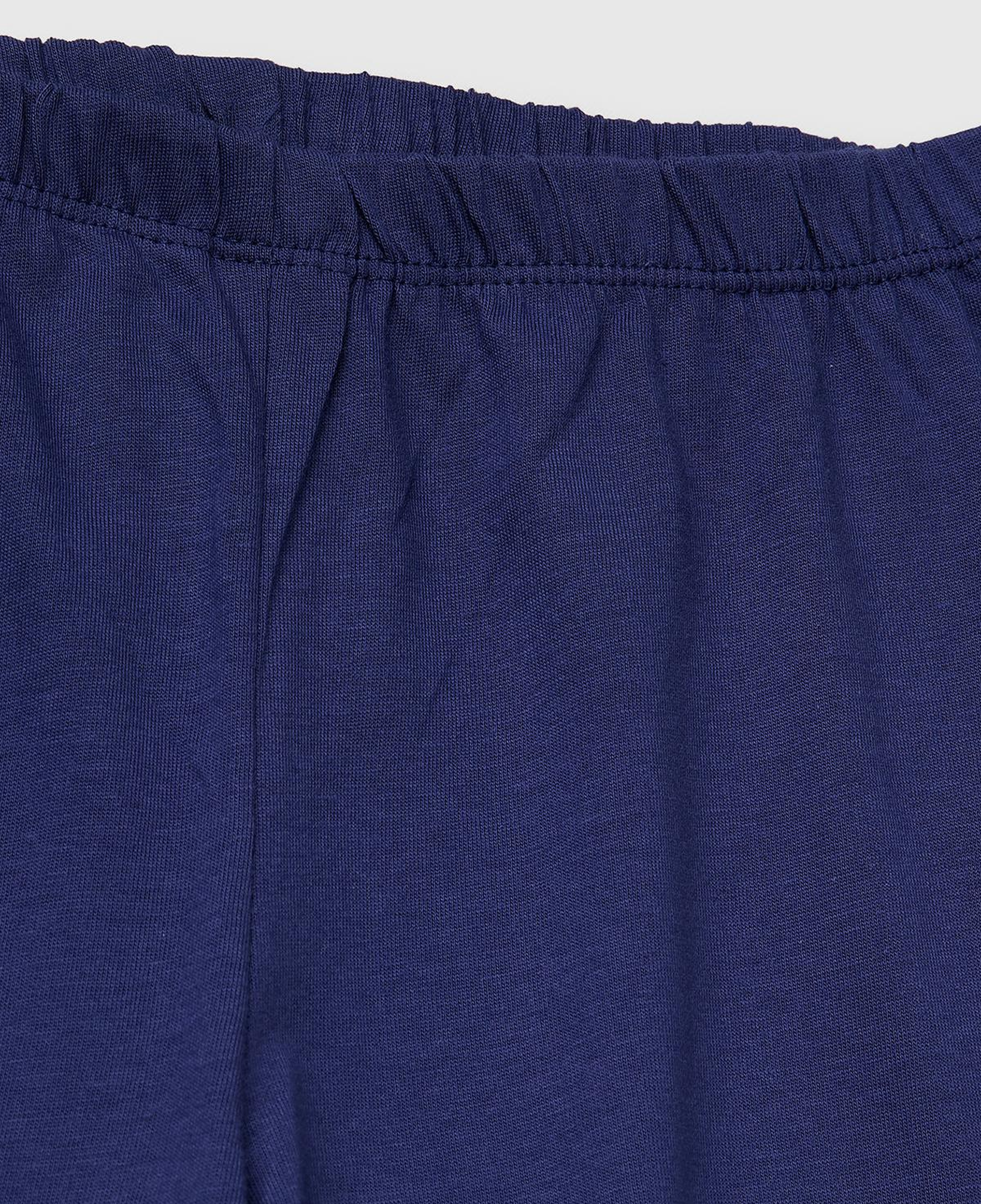 Erkek Çocuk Beyaz Göğsü Logolu Kontrast Detaylı Şortlu Pijama Takımı