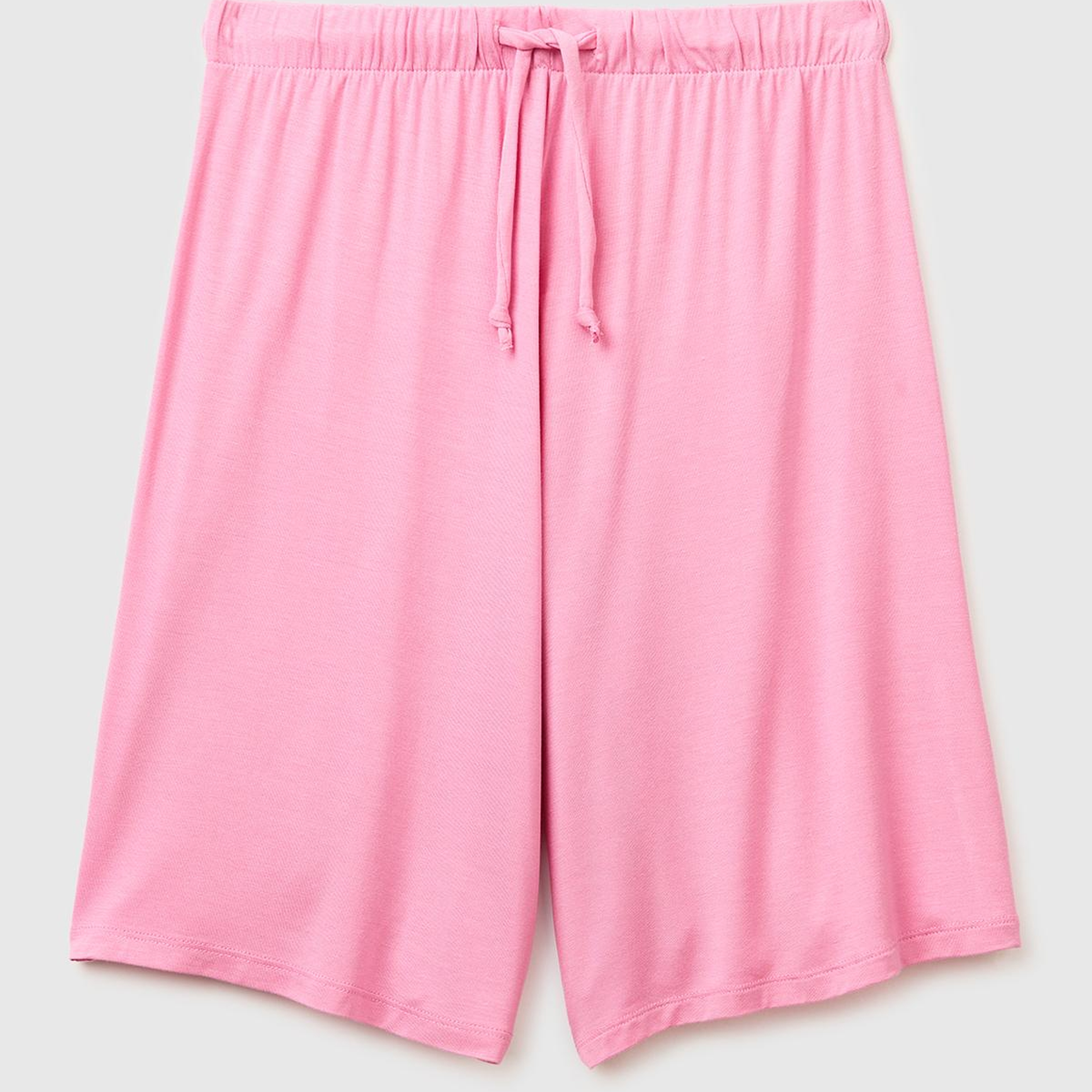 Kadın Pembe Modal Karışımlı Beli Lastikli Rahat Bermuda Şort