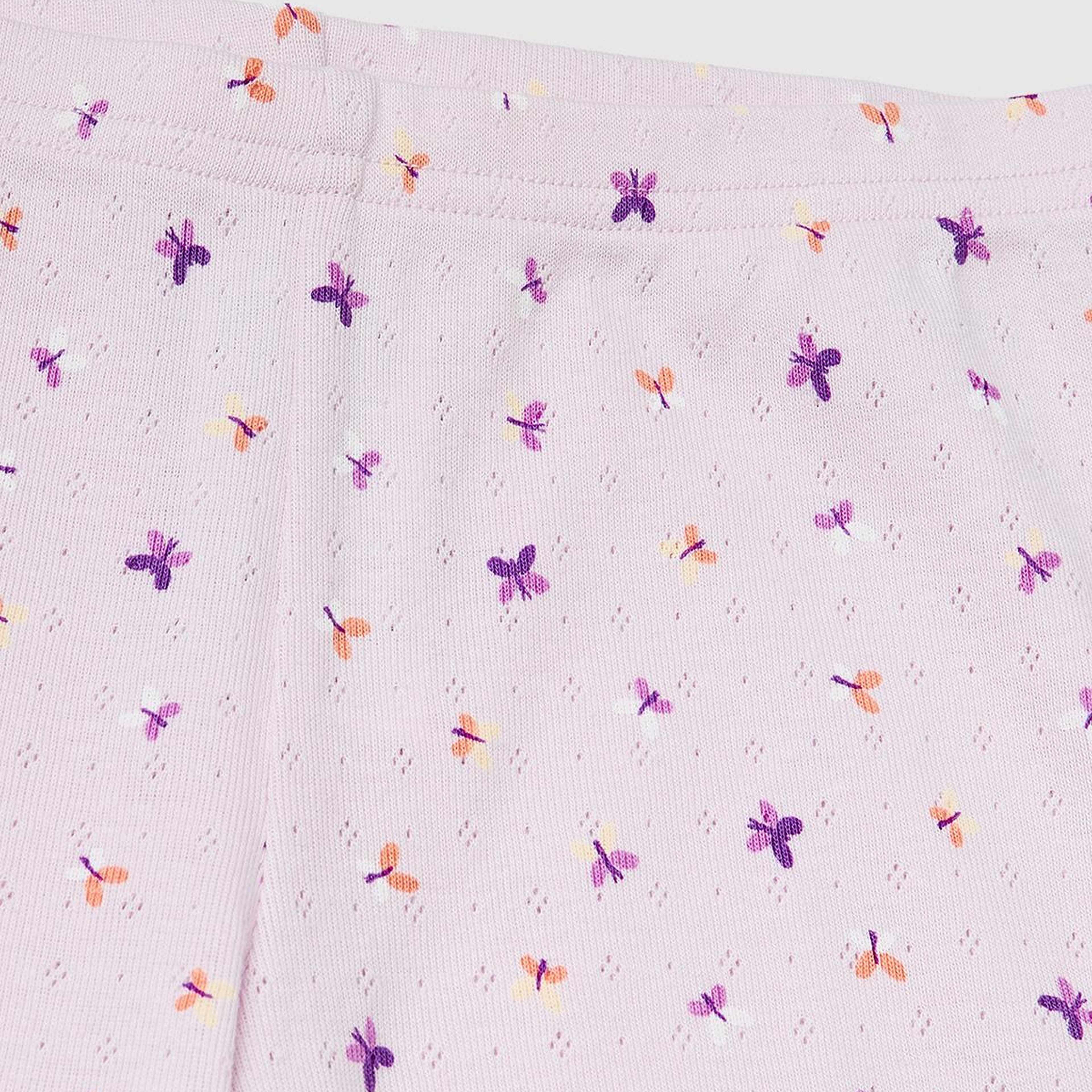 Kız Çocuk Siyah Mix Desenli Fırfır Detaylı Kısa Kollu Şortlu Pijama Takımı