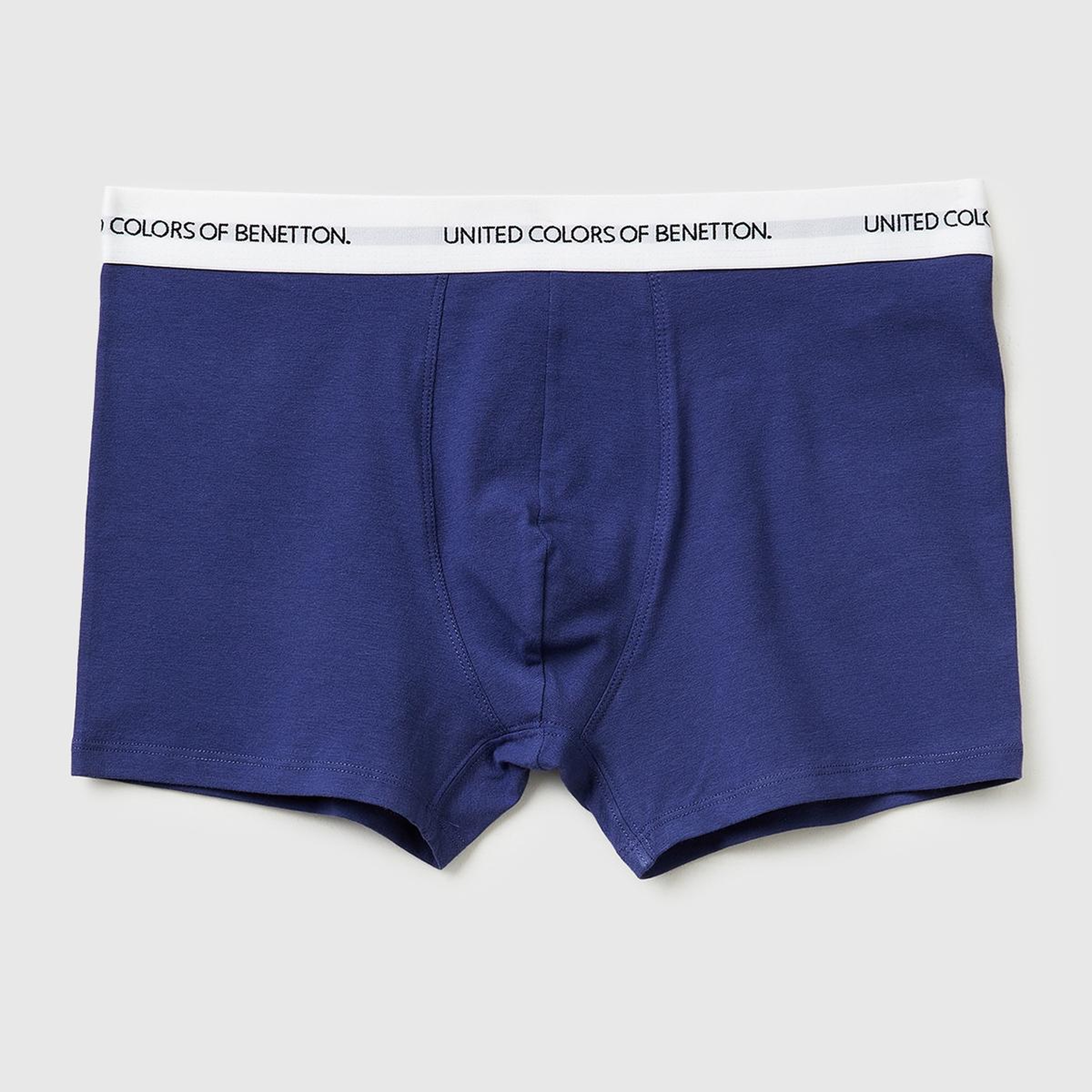 Erkek Koyu Mavi Logo Yazı Şeritli Koton Boxer