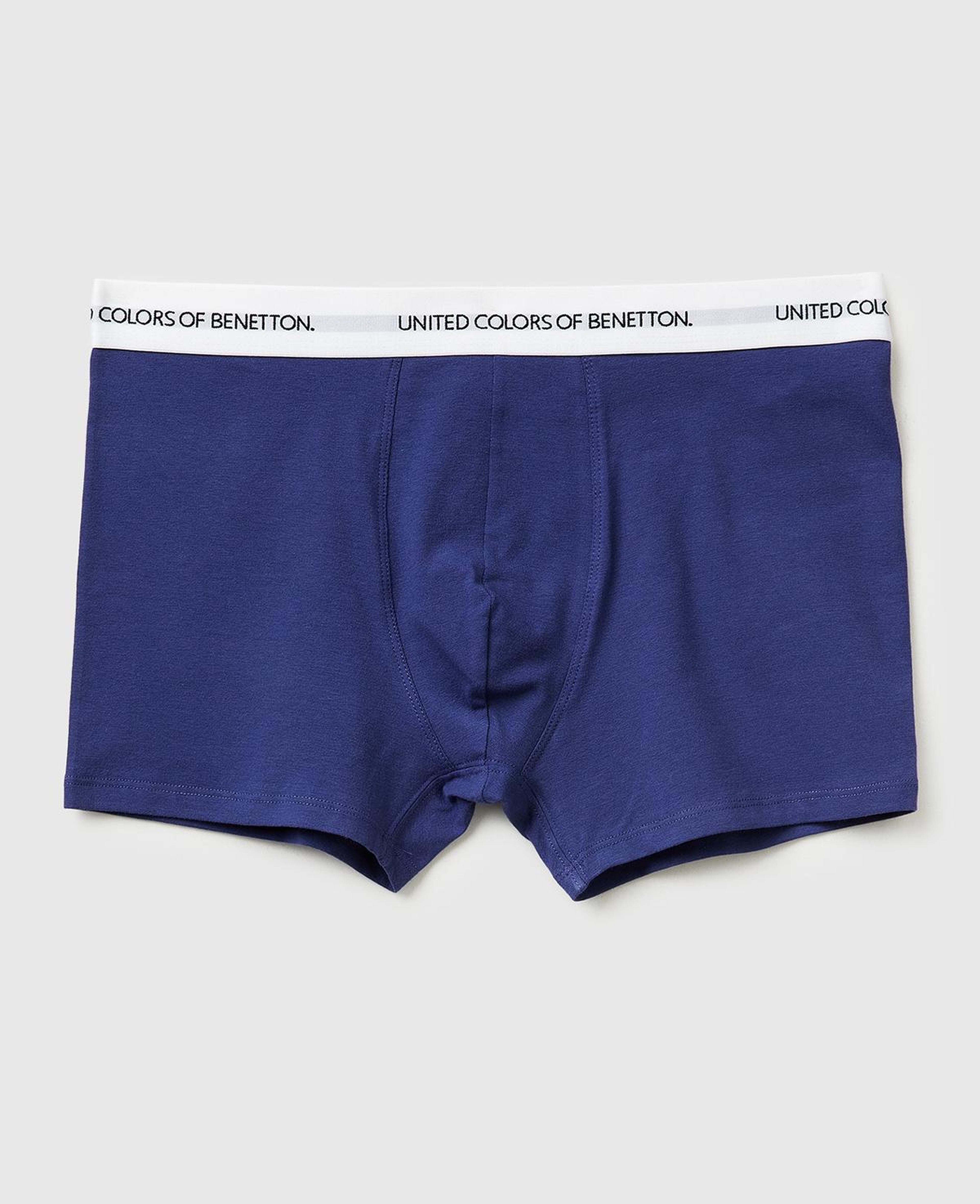 Erkek Koyu Mavi Logo Yazı Şeritli Koton Boxer