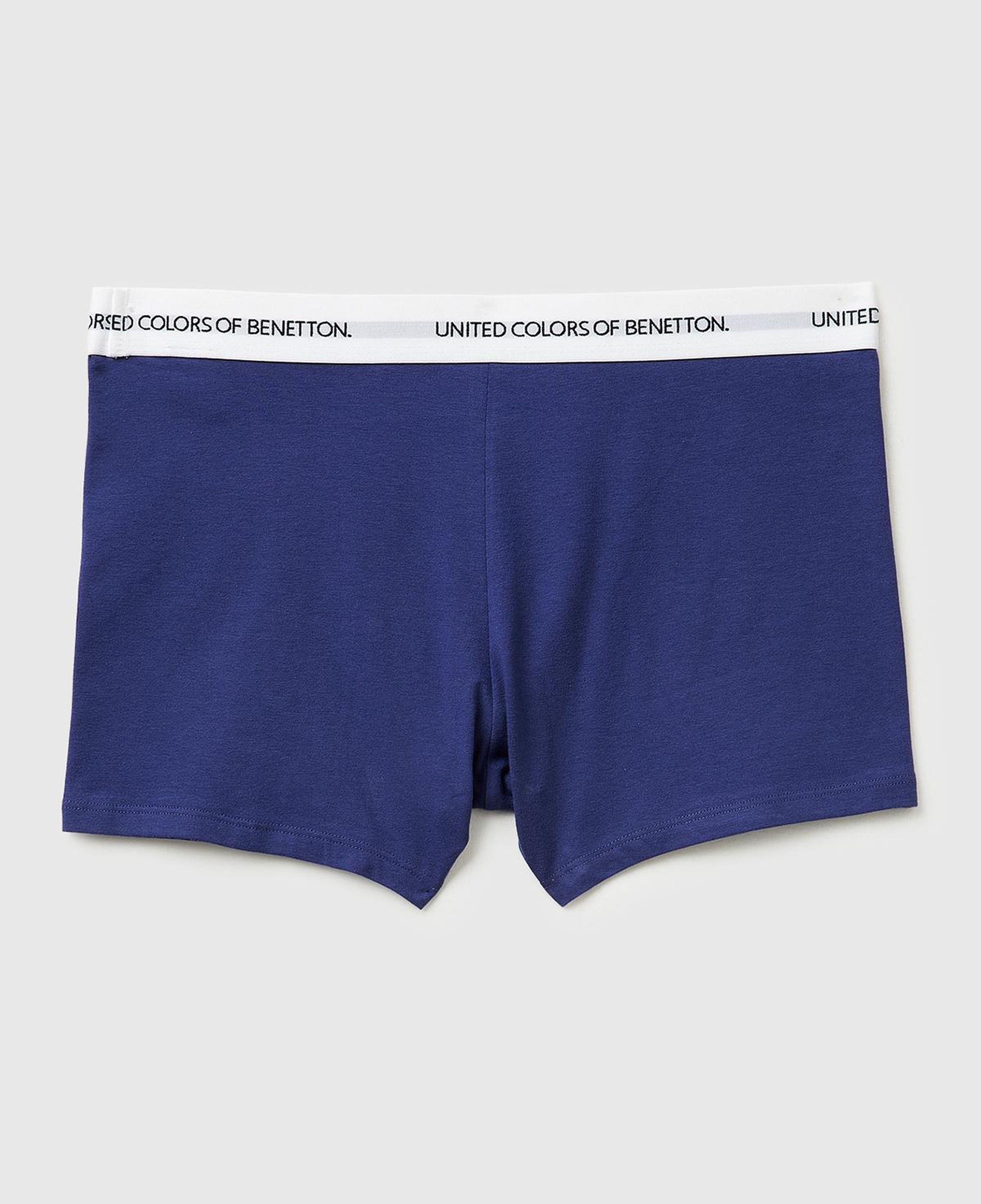 Erkek Koyu Mavi Logo Yazı Şeritli Koton Boxer
