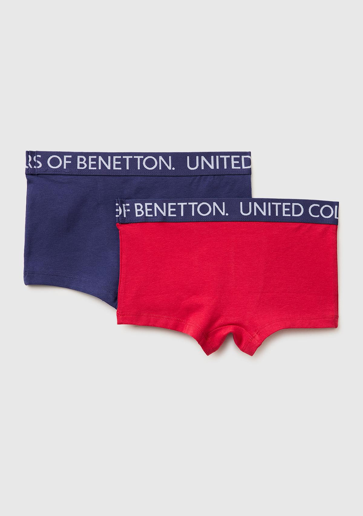 Erkek Çocuk Mix Beli Logo Baskılı 2'li Boxer Seti