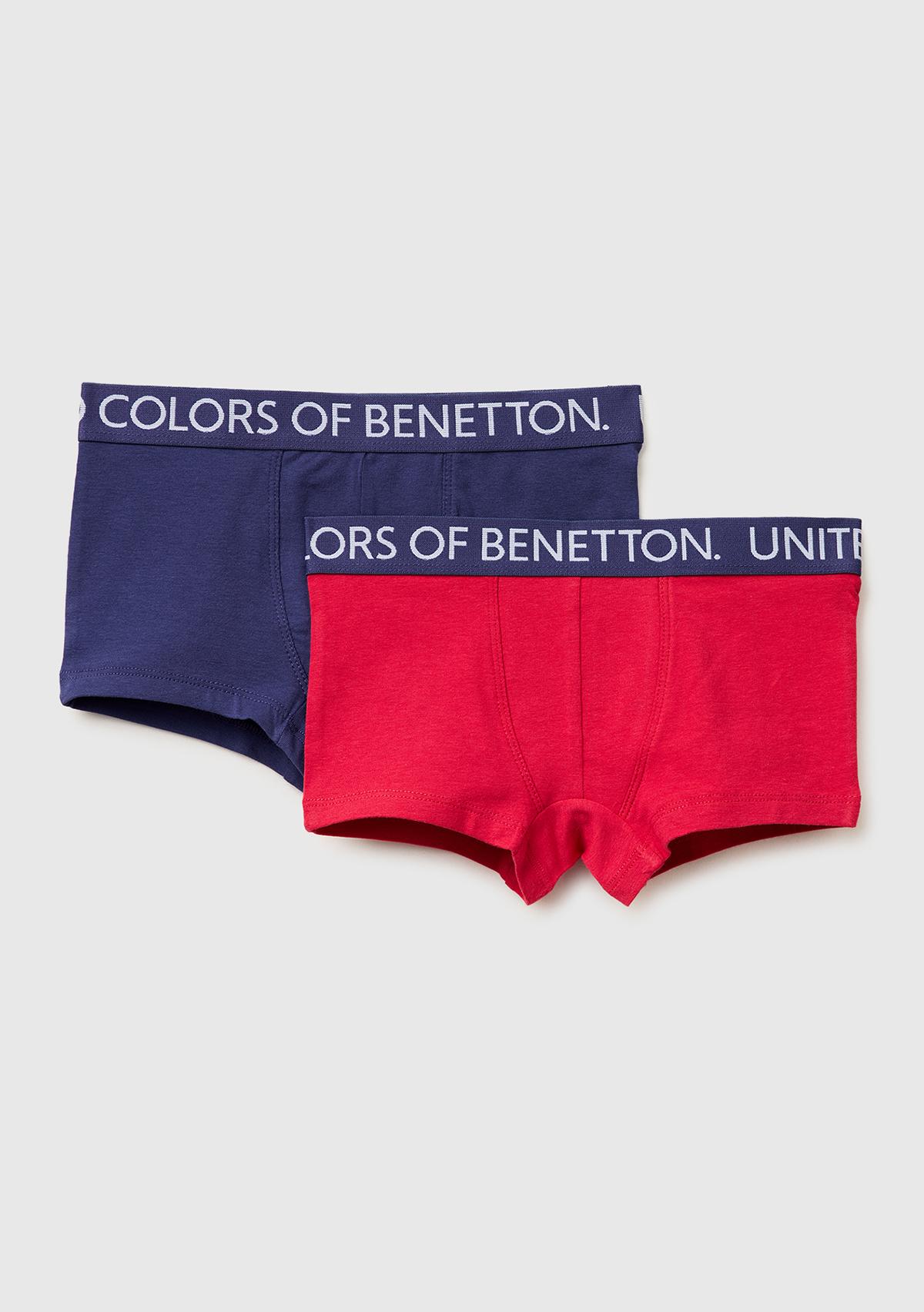 Erkek Çocuk Mix Beli Logo Baskılı 2'li Boxer Seti