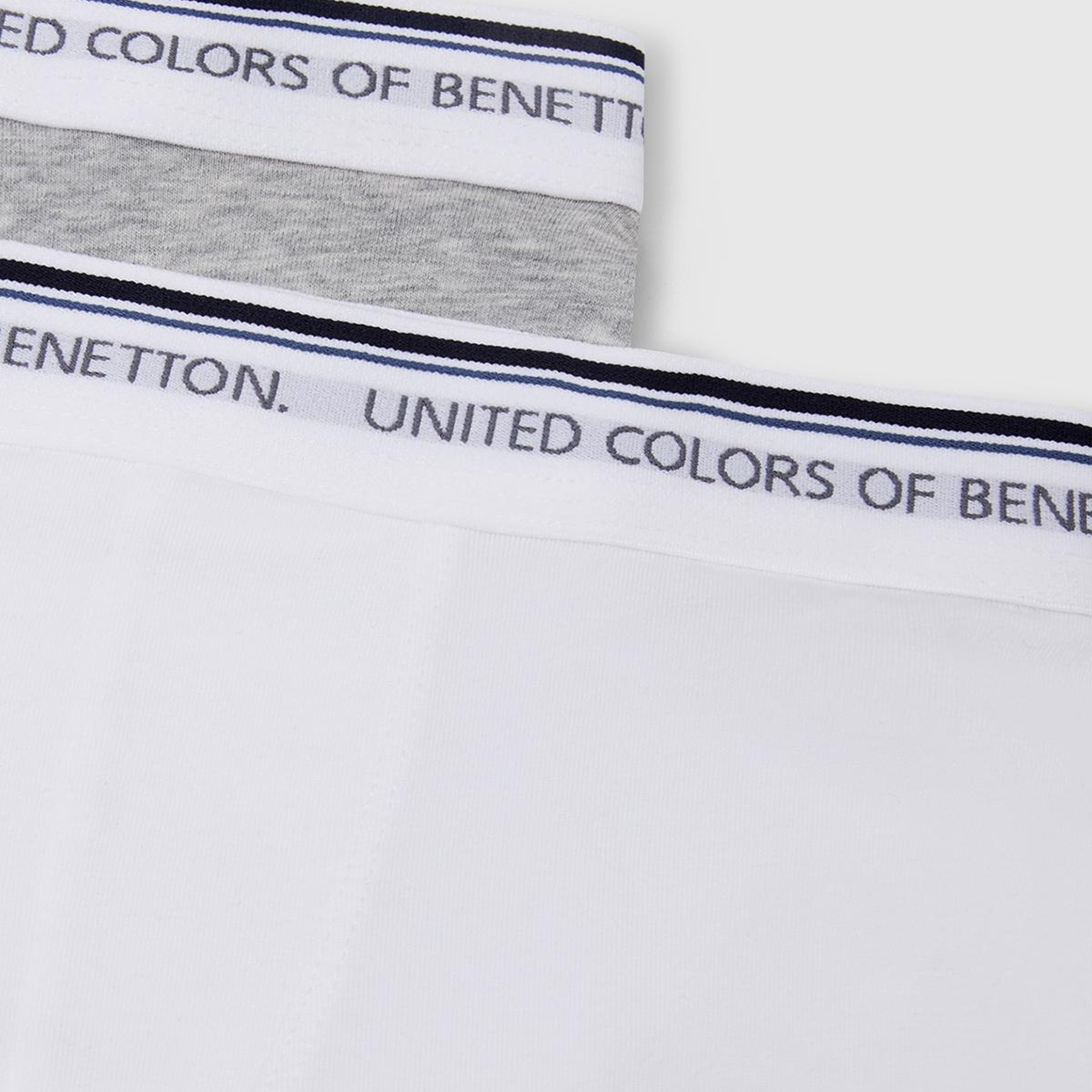 Erkek Çocuk Gri melanj Beli Logo Baskılı 2'li Boxer Seti