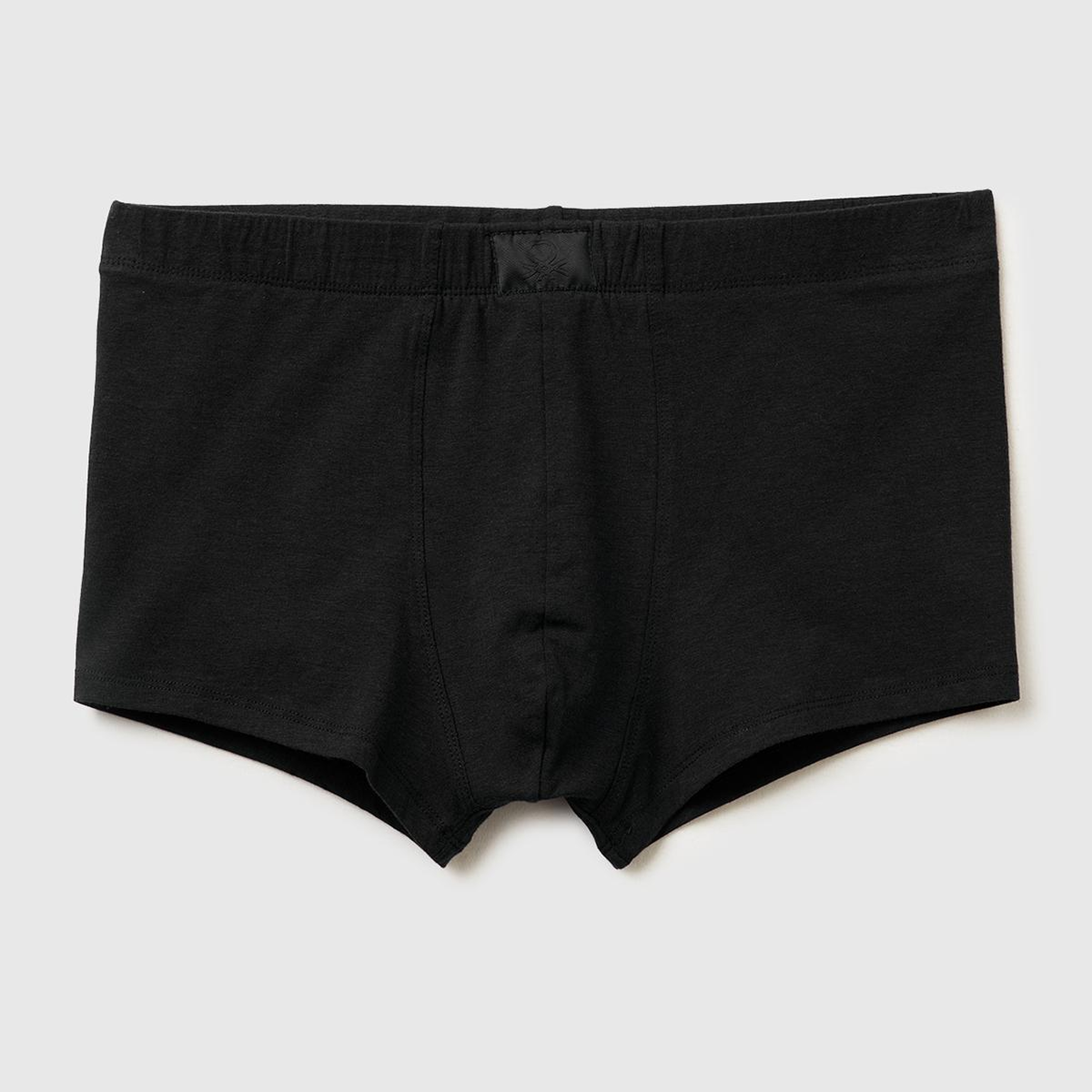 Erkek Siyah  Pamuk Karışımlı Logo Etiketli Boxer