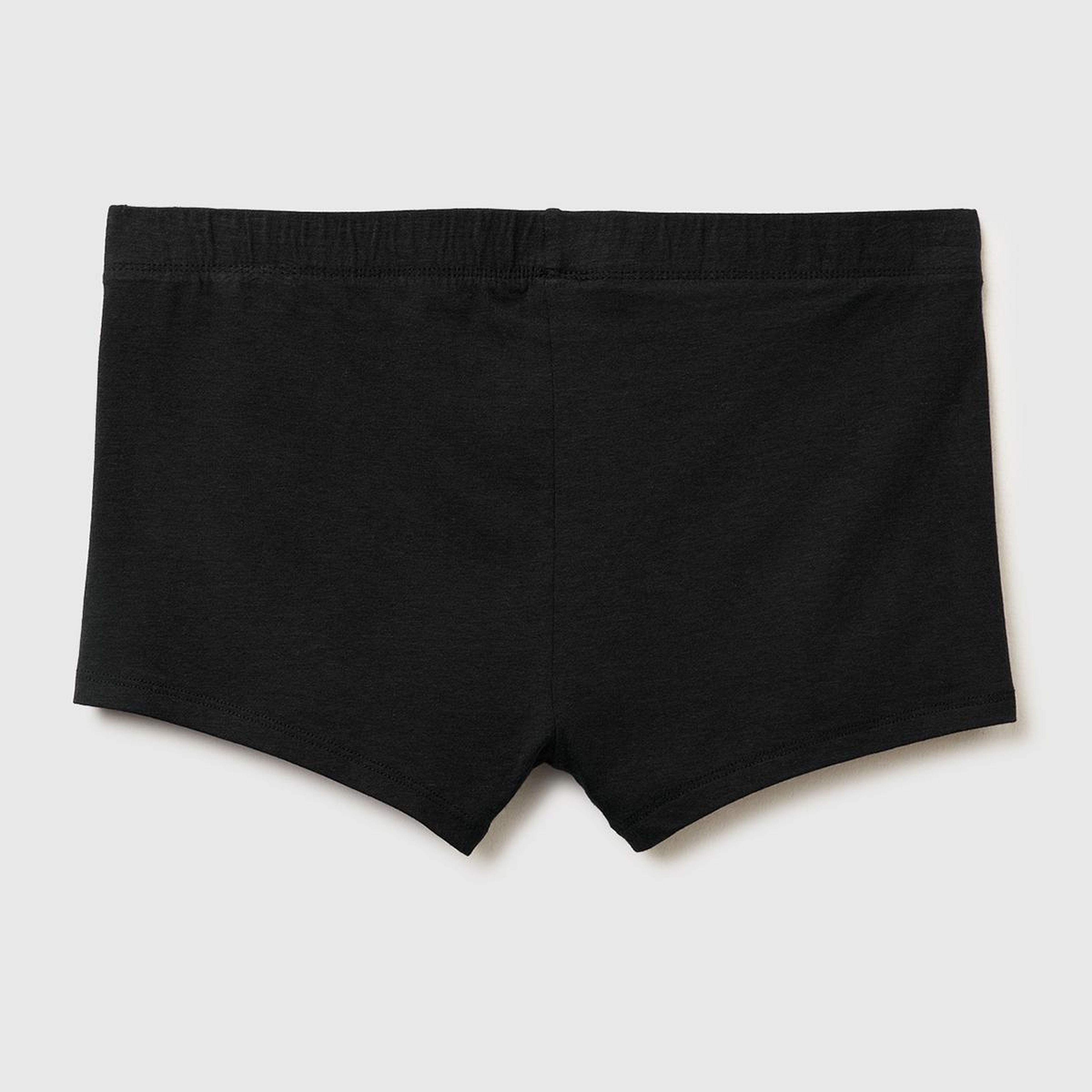 Erkek Siyah  Pamuk Karışımlı Logo Etiketli Boxer