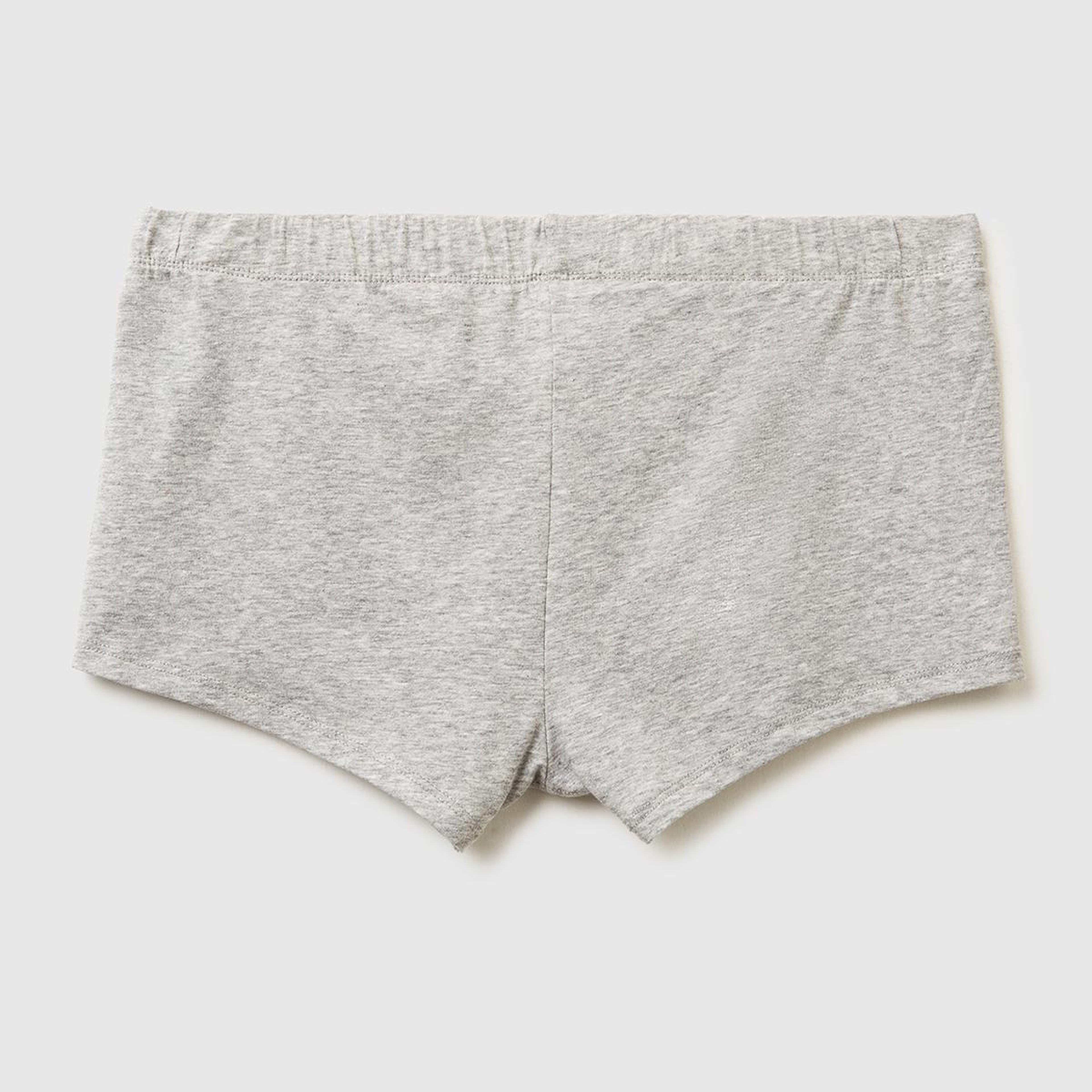 Erkek Gri Melanj  Pamuk Karışımlı Logo Etiketli Boxer