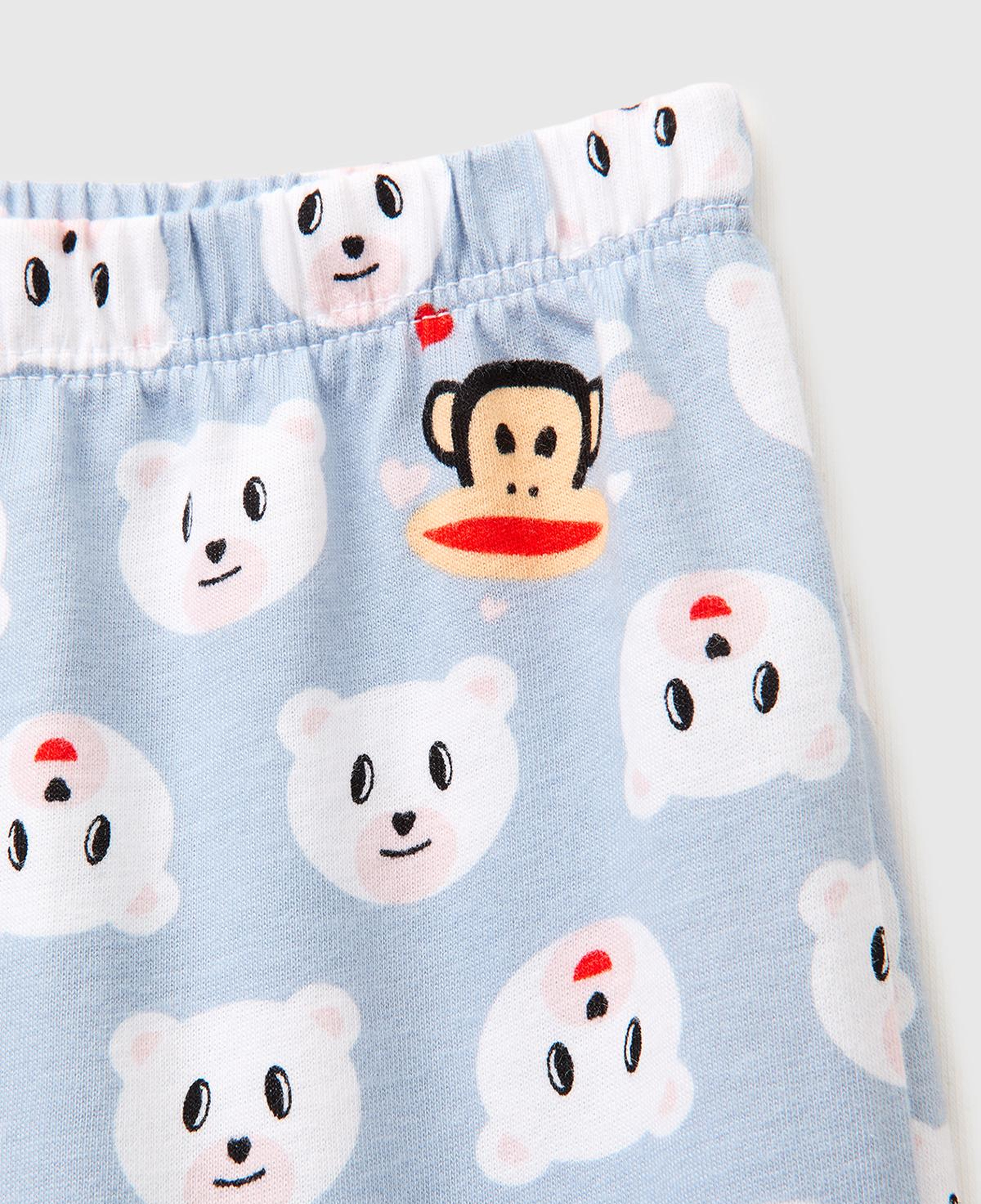 Kız Çocuk Mix Kontrast Kol Detaylı Simli Baskılı Pijama Takımı