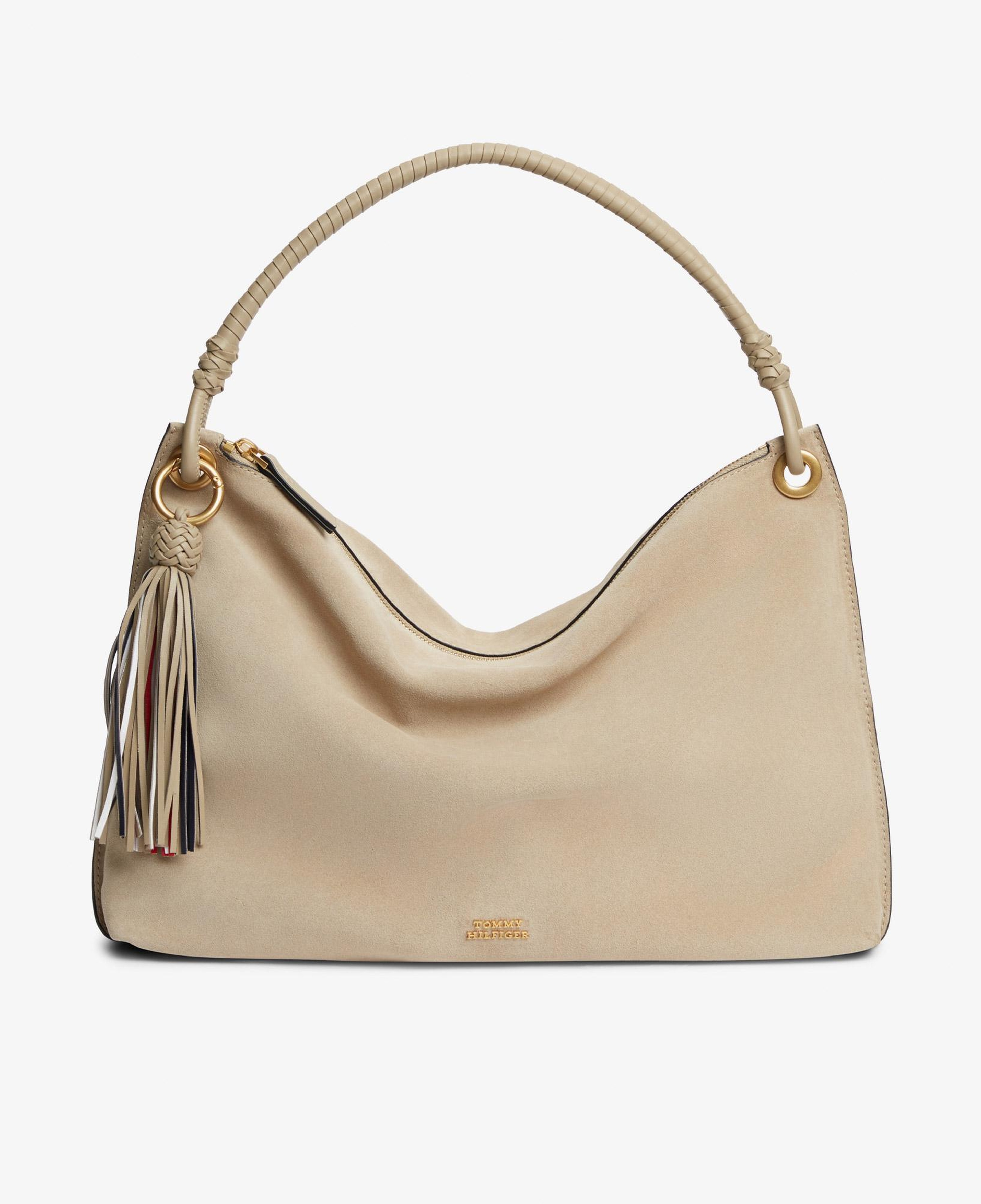 Tommy Hilfiger Statement Leather Kadın Haki Omuz Çantası