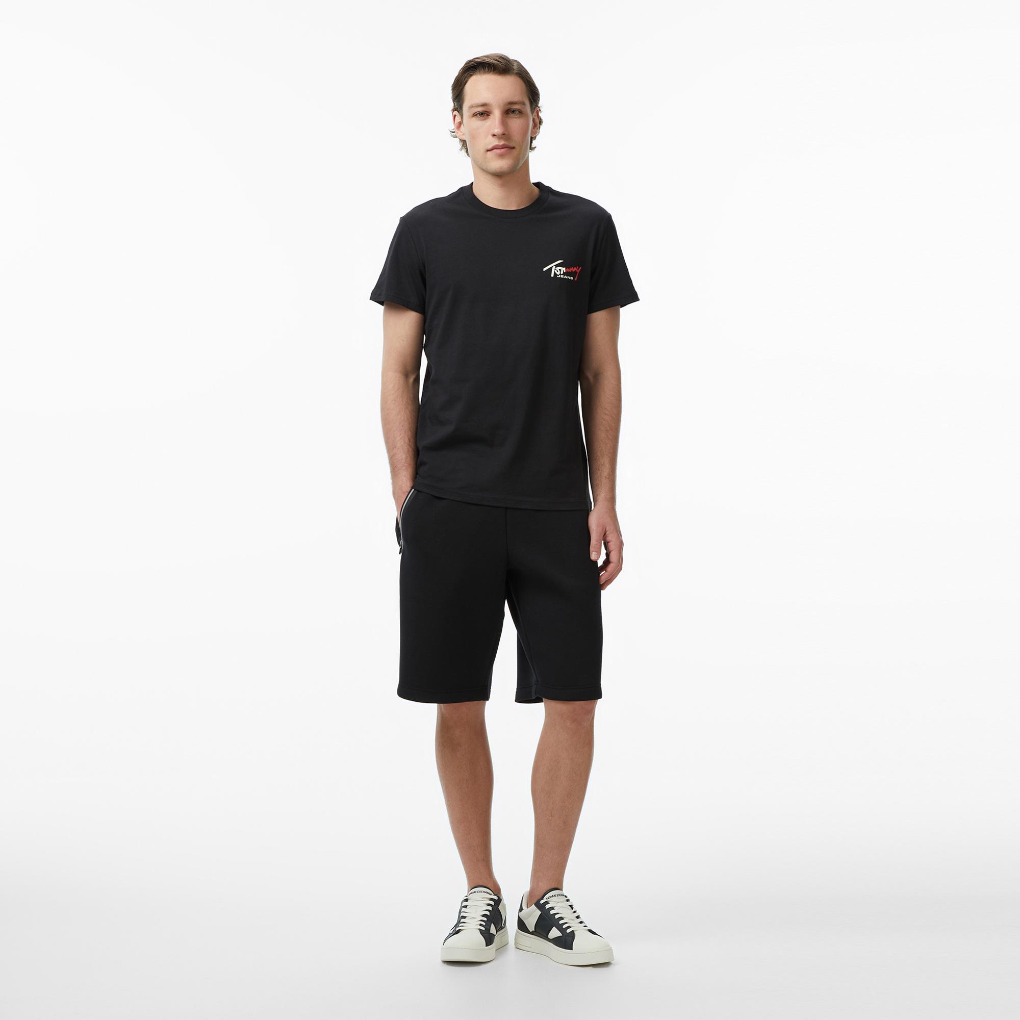 Tommy Hilfiger Signature Erkek Siyah T-Shirt