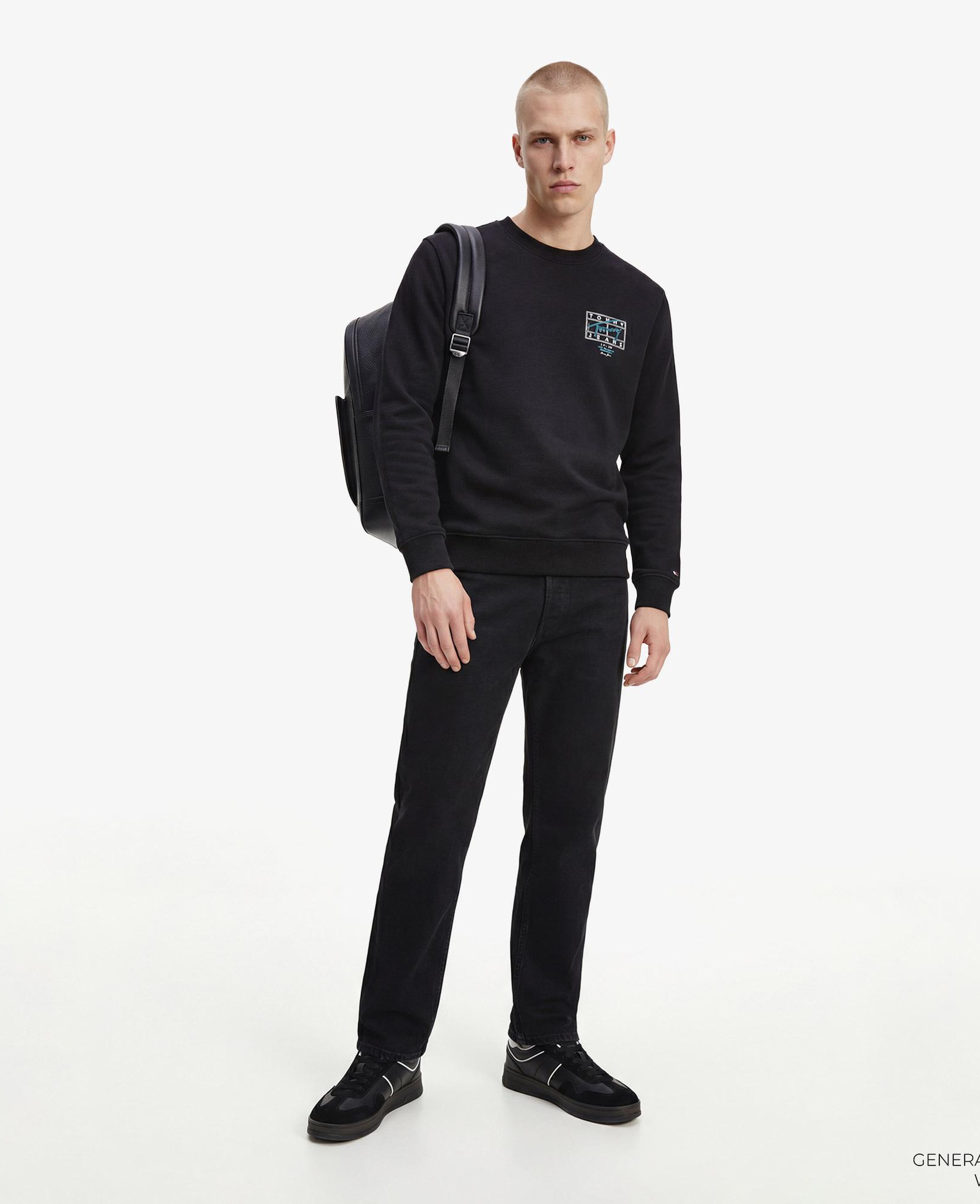 Tommy Hilfiger Signature Erkek Siyah Sweatshirt