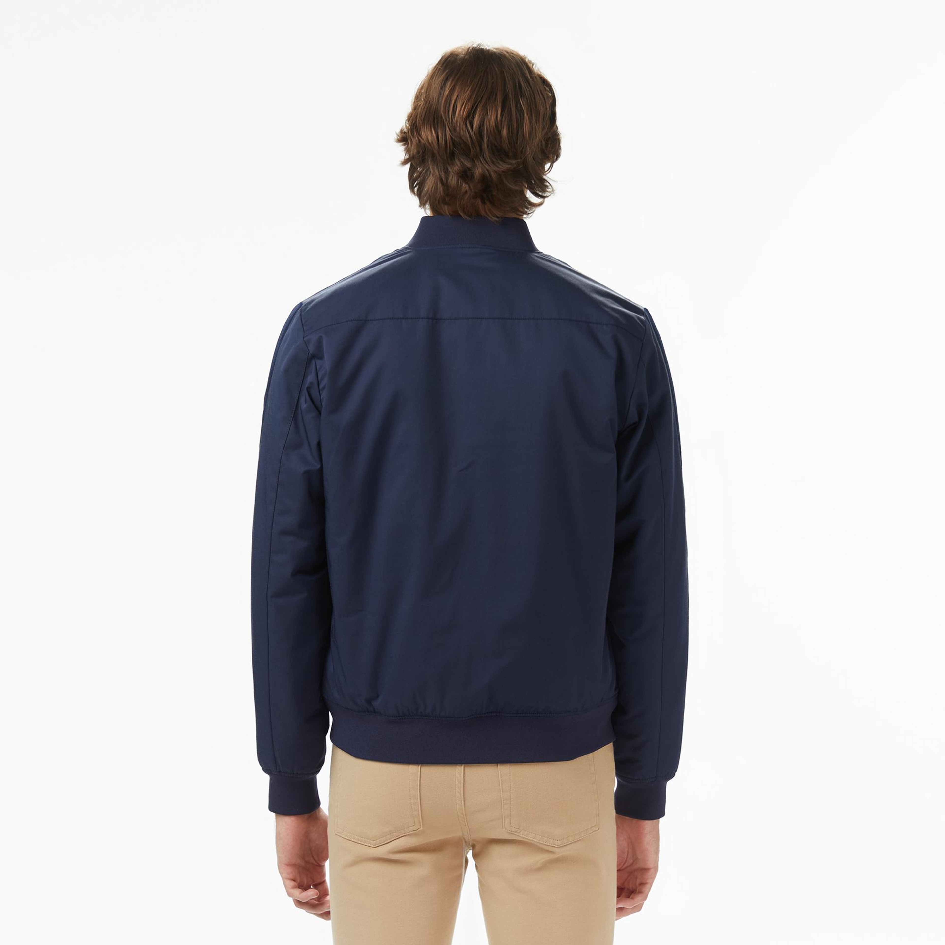 Lacoste Erkek Dik Yaka Lacivert Bomber Ceket