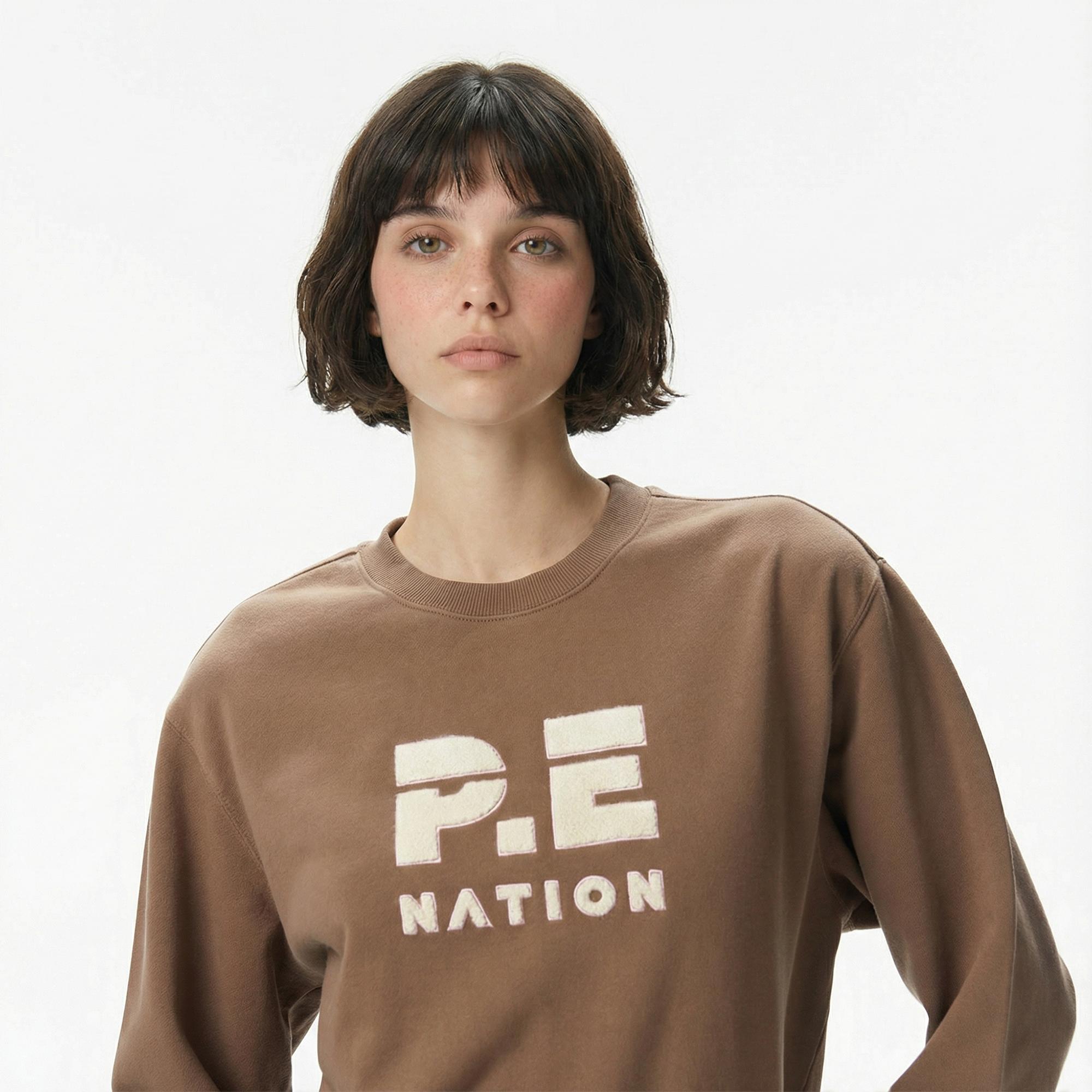 P.E Nation Heads Up 2 Kadın Kahverengi Sweatshirt