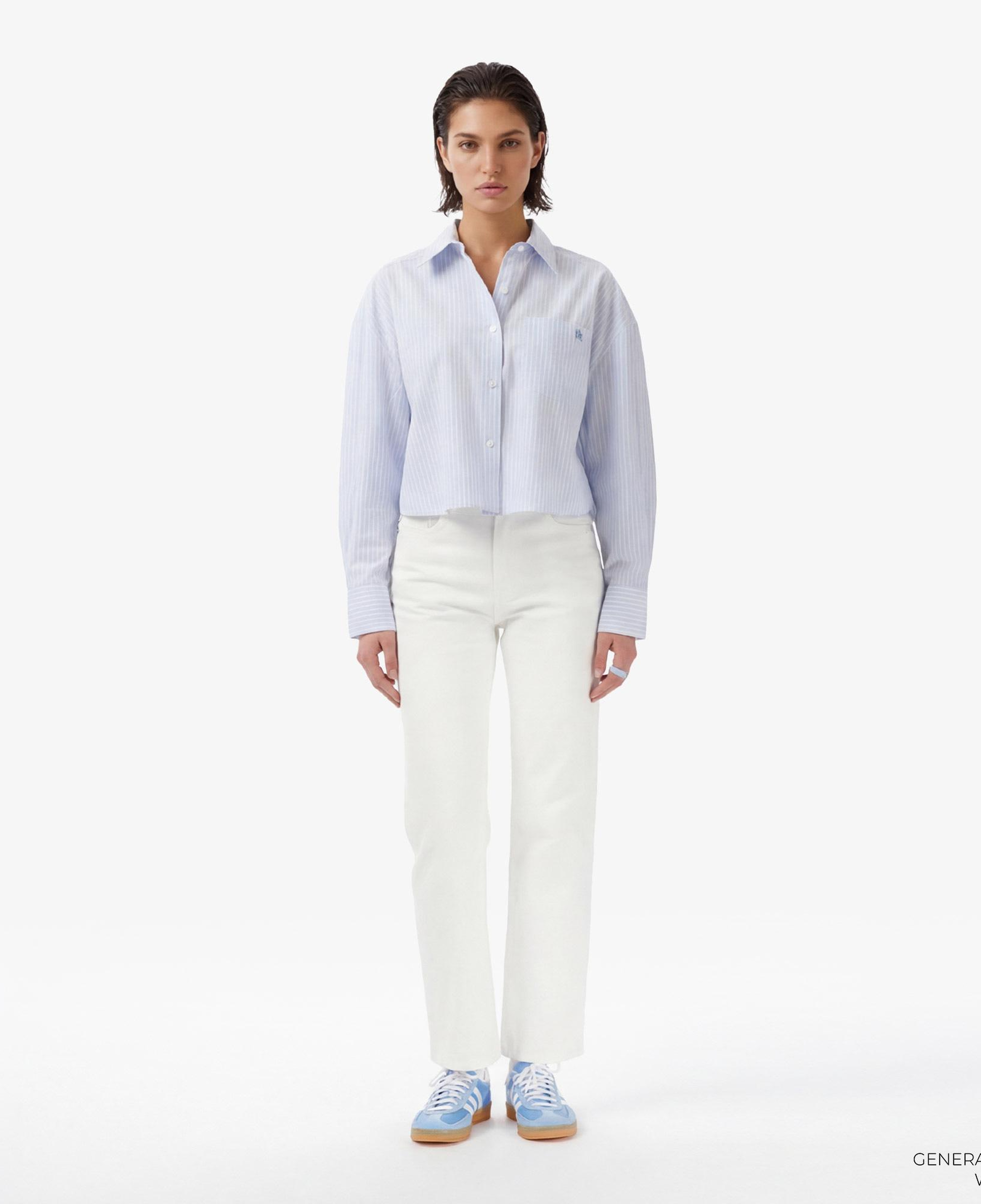 Calvin Klein High Rise Straight Kadın Beyaz Jean