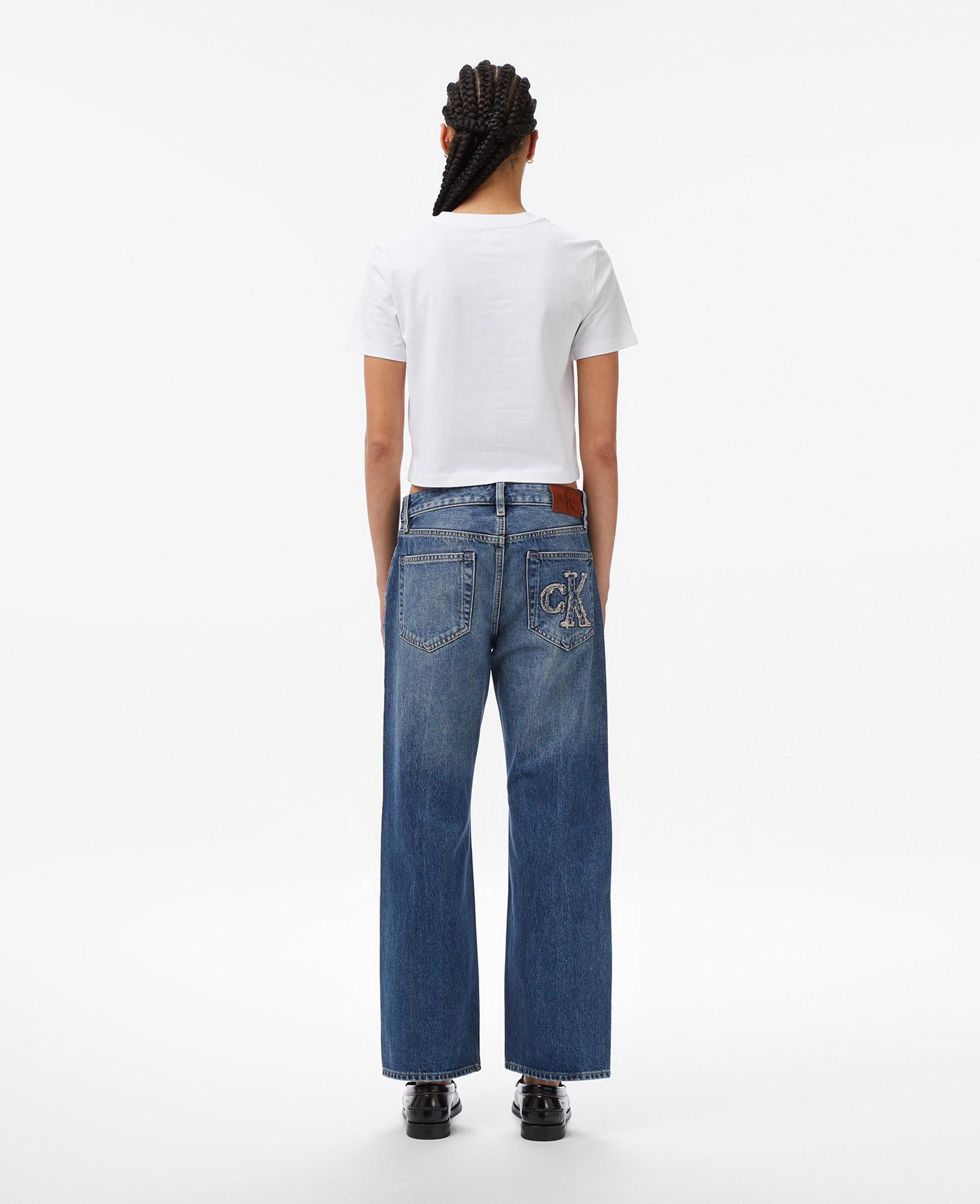 Calvin Klein Signature 90S Straight Sanded Kadın Mavi Jean
