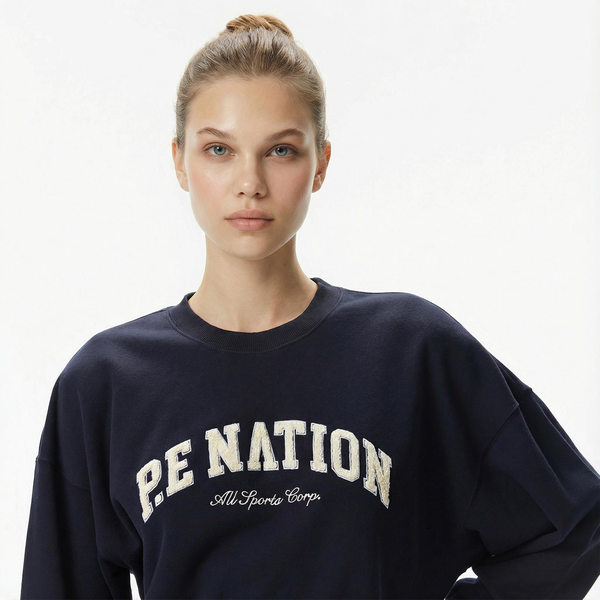 P.E Nation Heritage Kadın Koyu Lacivert Sweatshirt