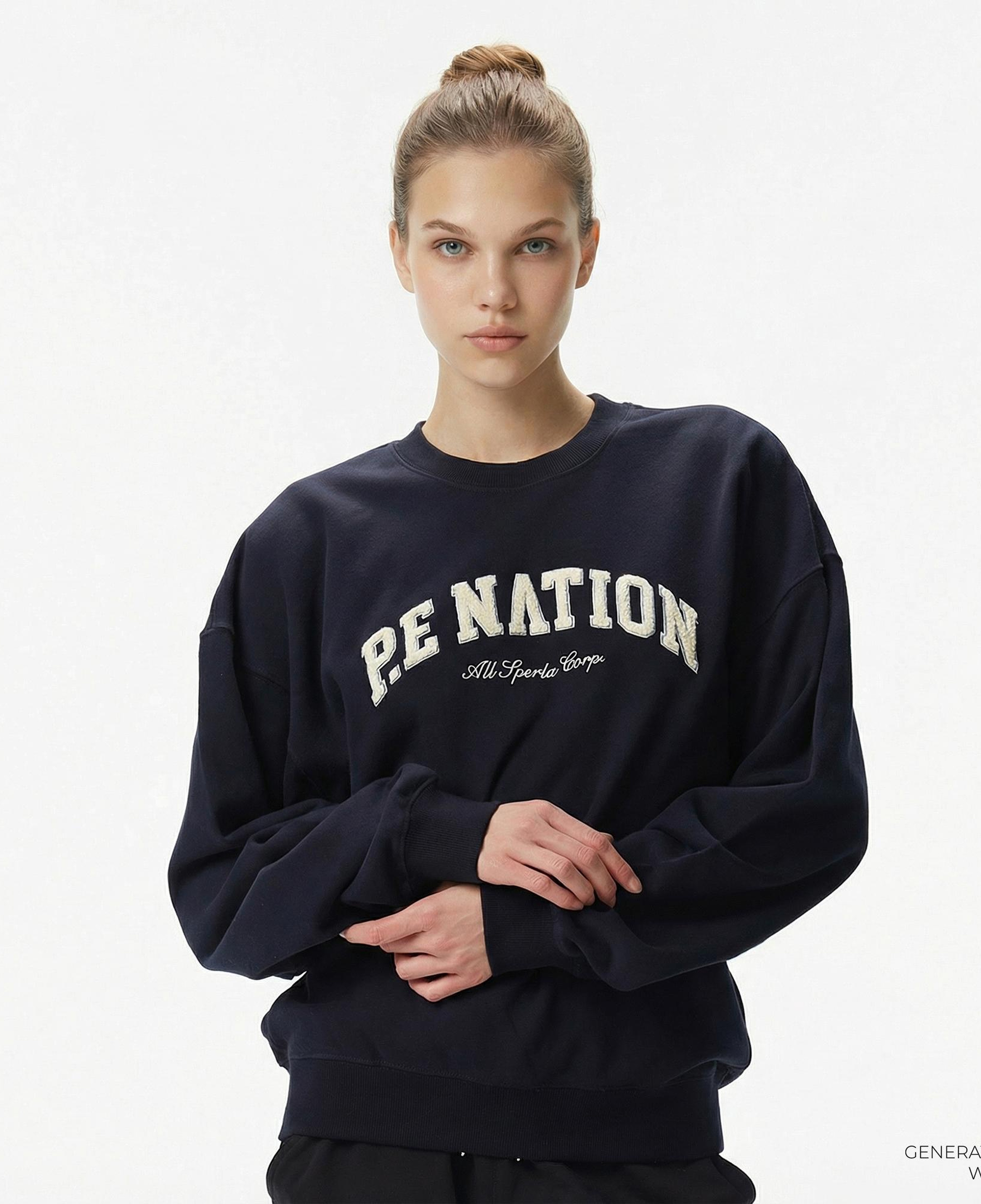 P.E Nation Heritage Kadın Koyu Lacivert Sweatshirt