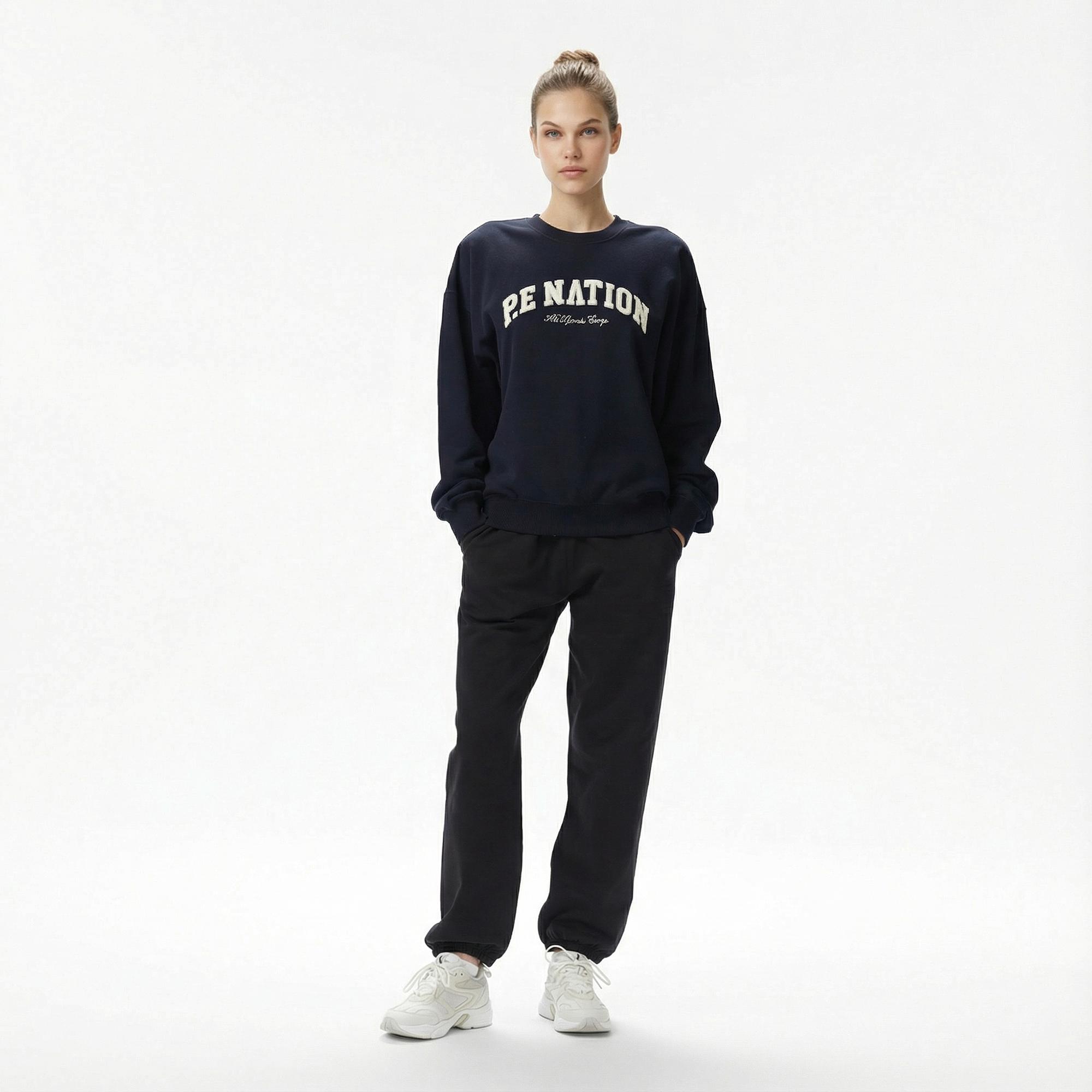 P.E Nation Heritage Kadın Koyu Lacivert Sweatshirt