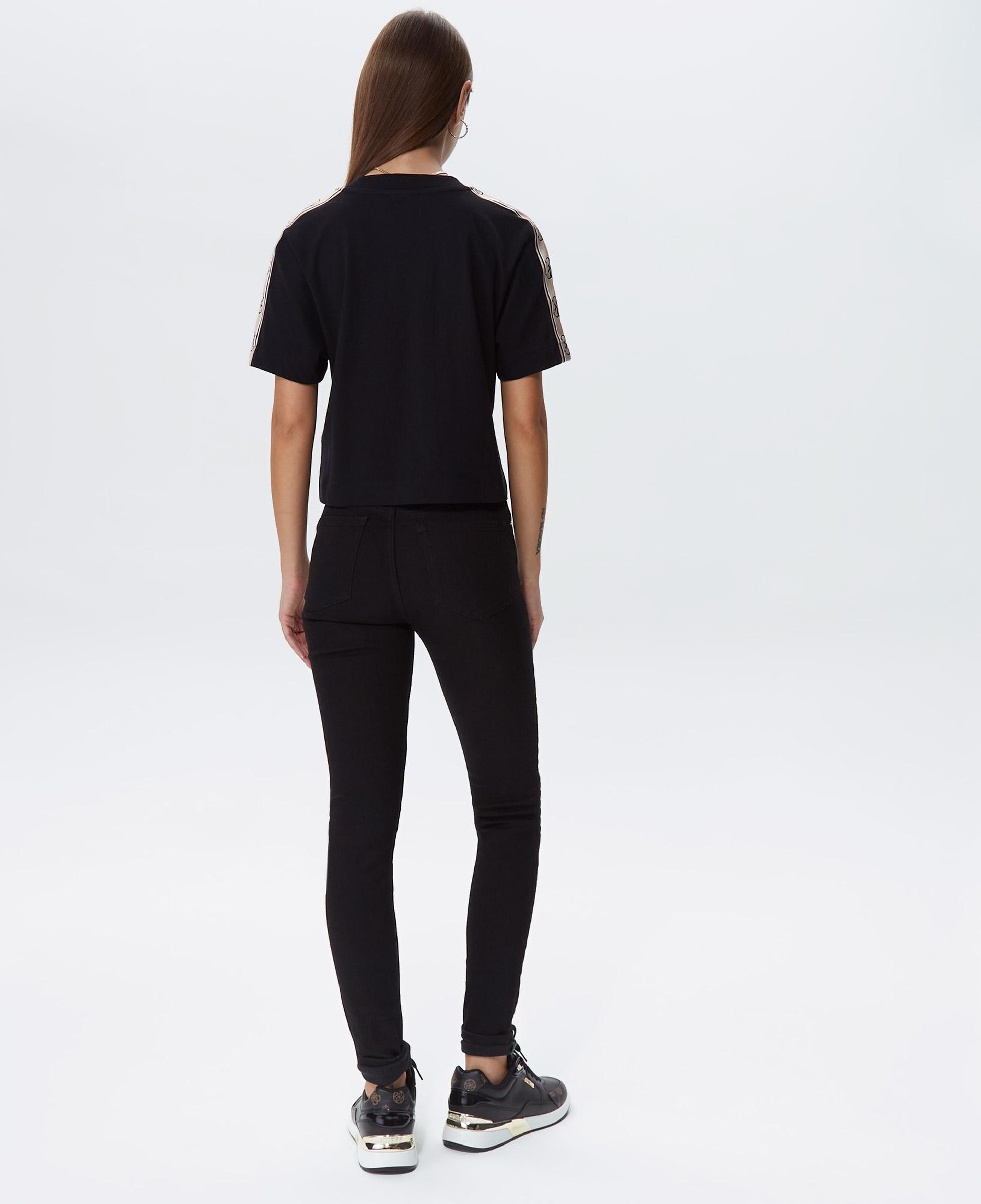Guess Britney Kadın Siyah Crop T-Shirt