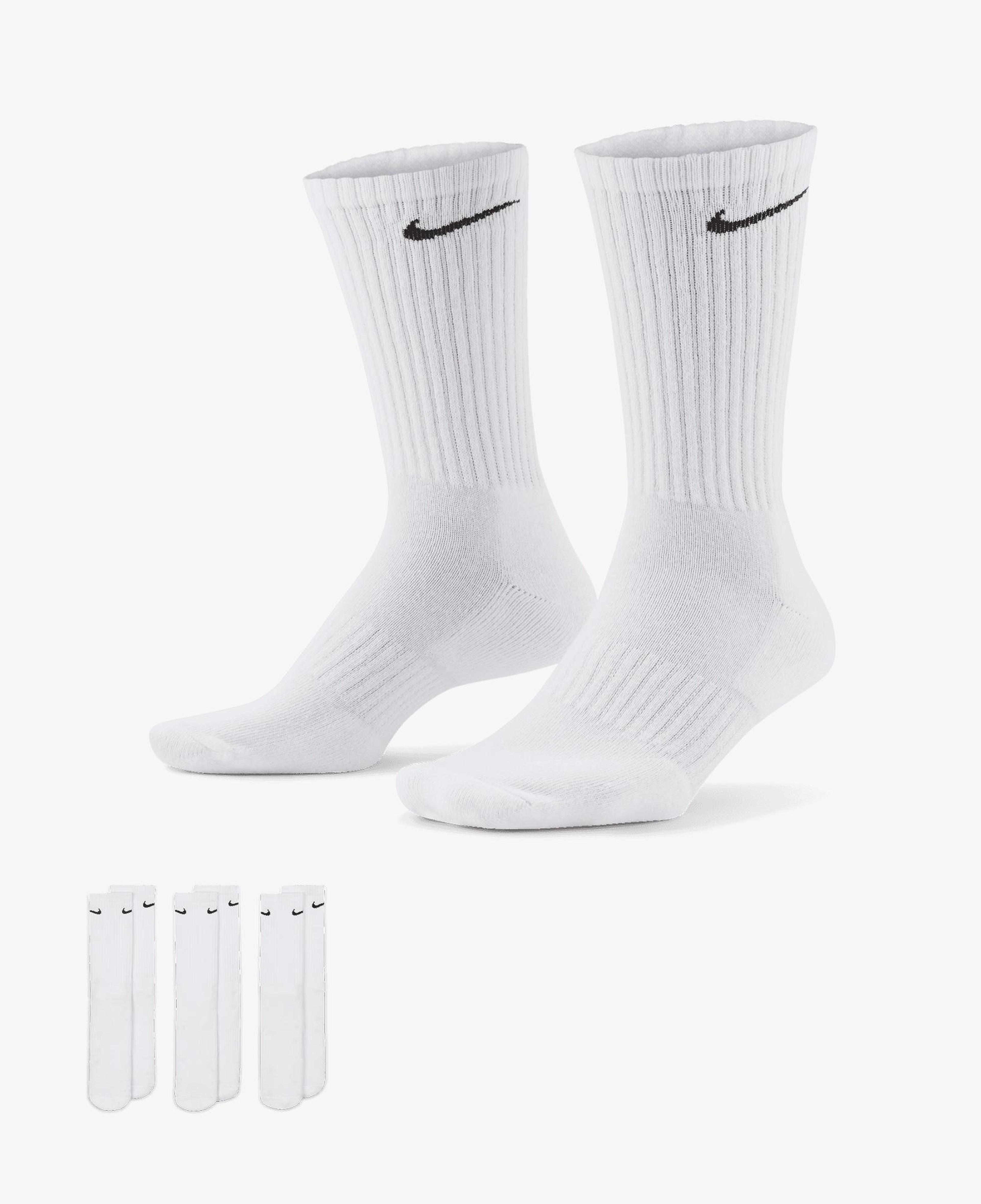 Nike Everyday Cushioned 3'lü Unisex Beyaz Çorap