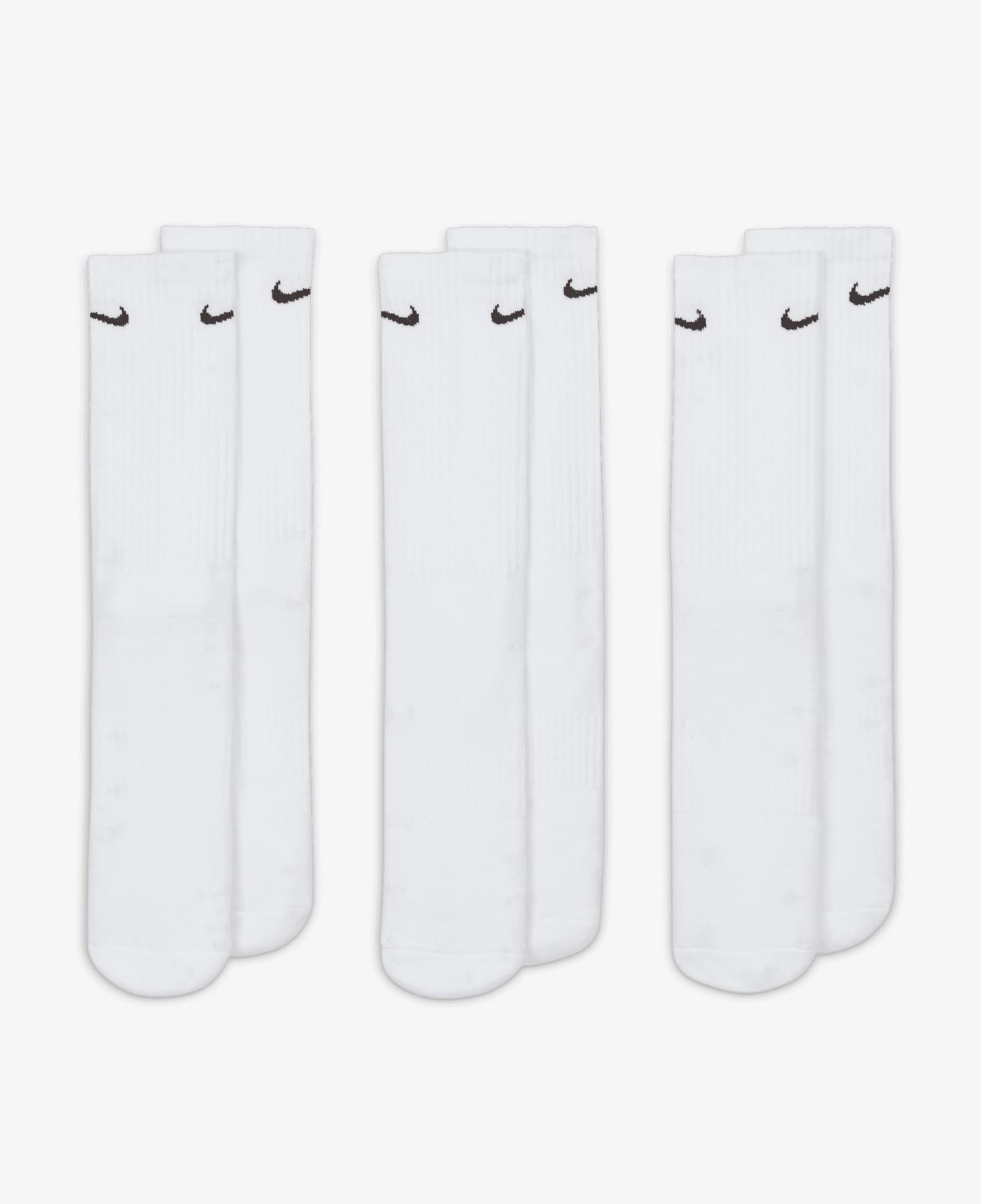 Nike Everyday Cushioned 3'lü Unisex Beyaz Çorap