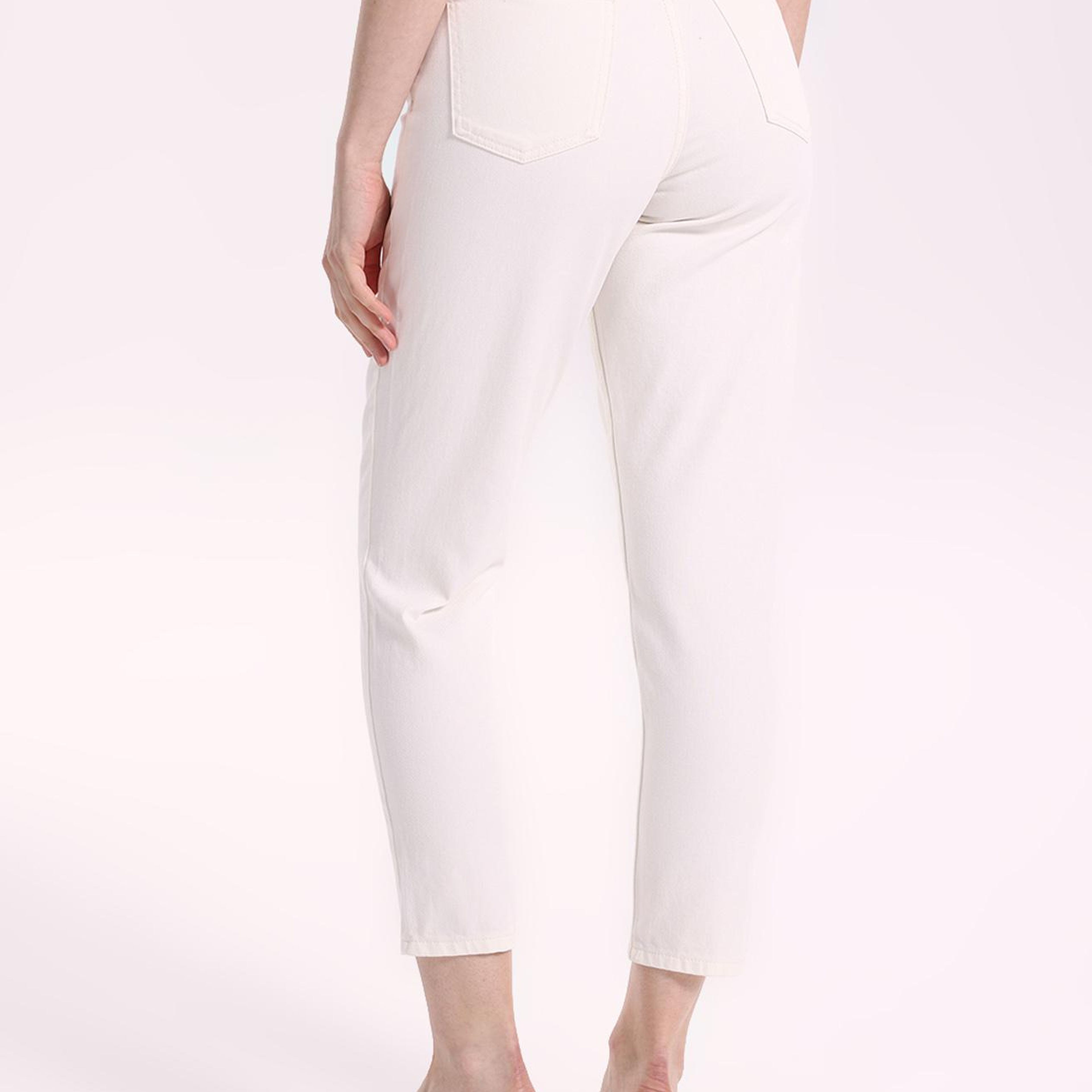 Fabrika Kırık Beyaz Kadın Mom Fit Denim Pantolon F4SL-PNT0343