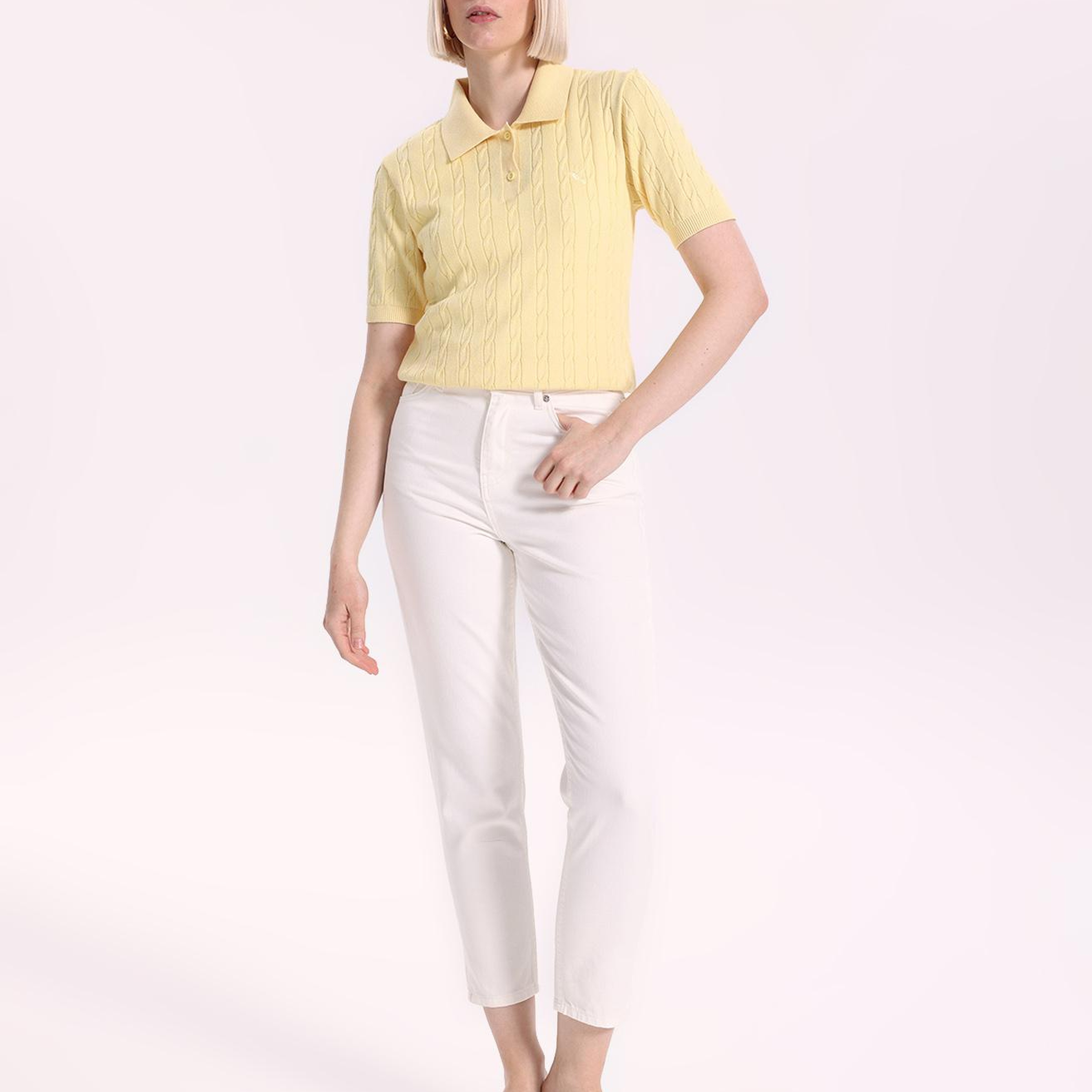 Fabrika Kırık Beyaz Kadın Mom Fit Denim Pantolon F4SL-PNT0343
