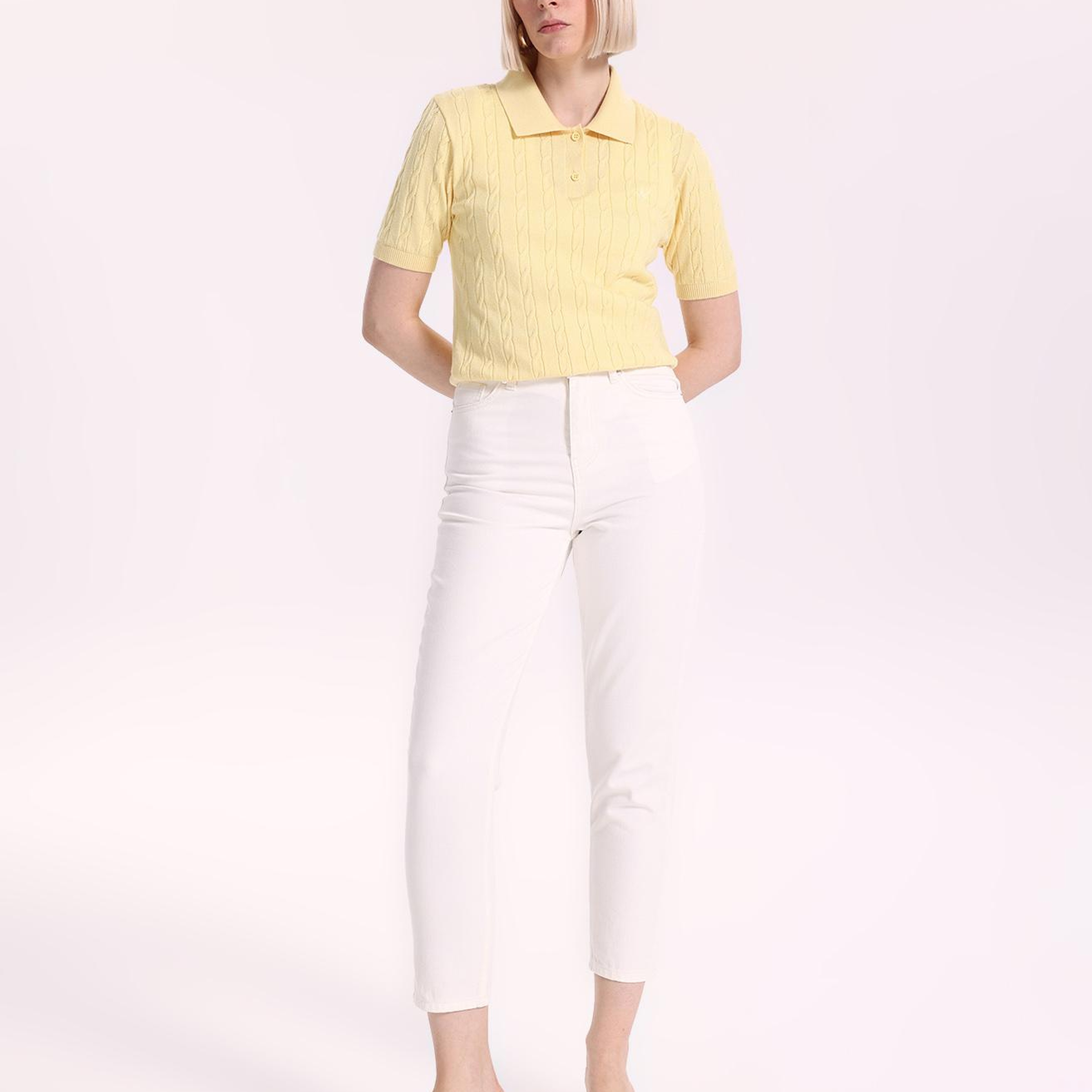 Fabrika Kırık Beyaz Kadın Mom Fit Denim Pantolon F4SL-PNT0343