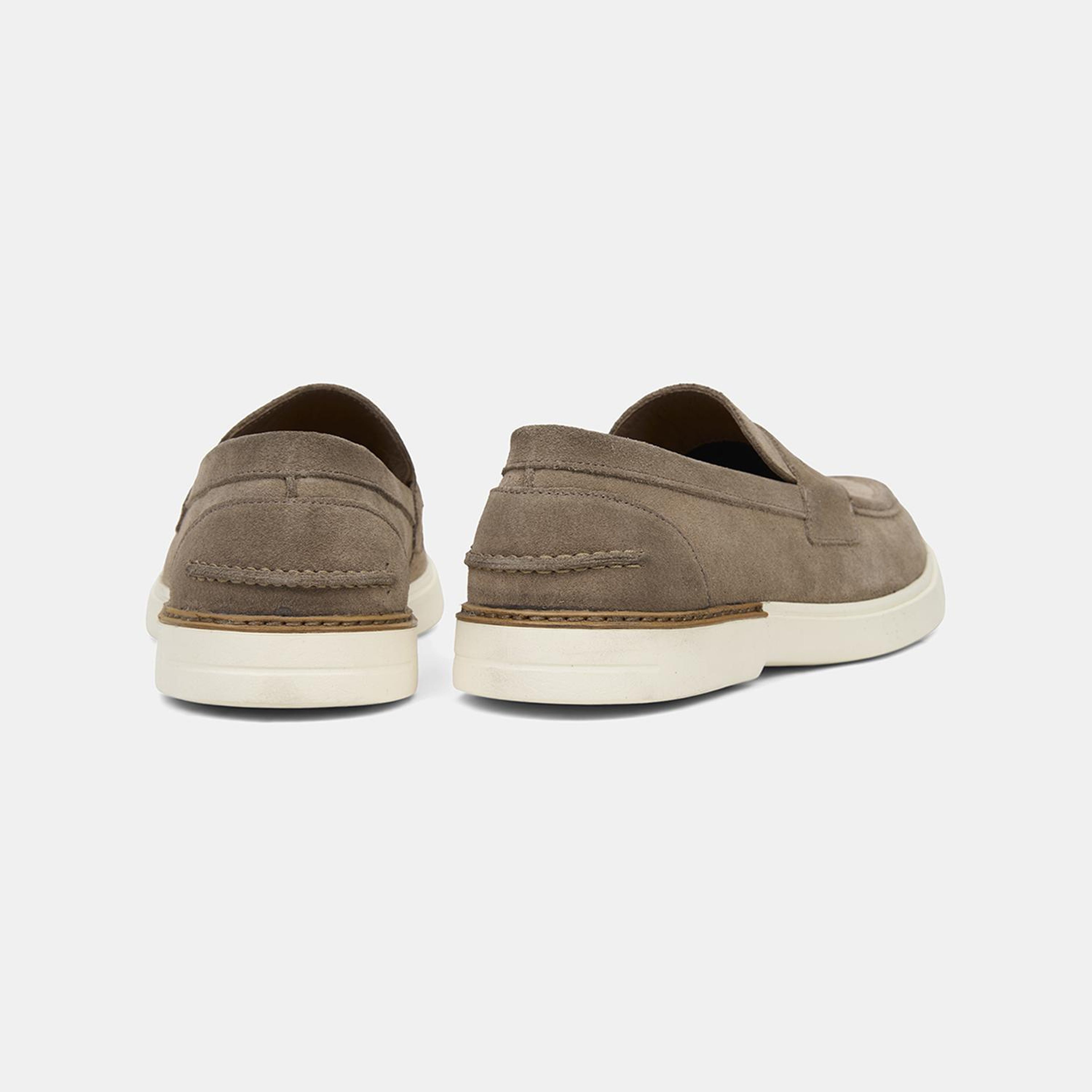 Erkek Bej Klasik Süet Deri Loafer