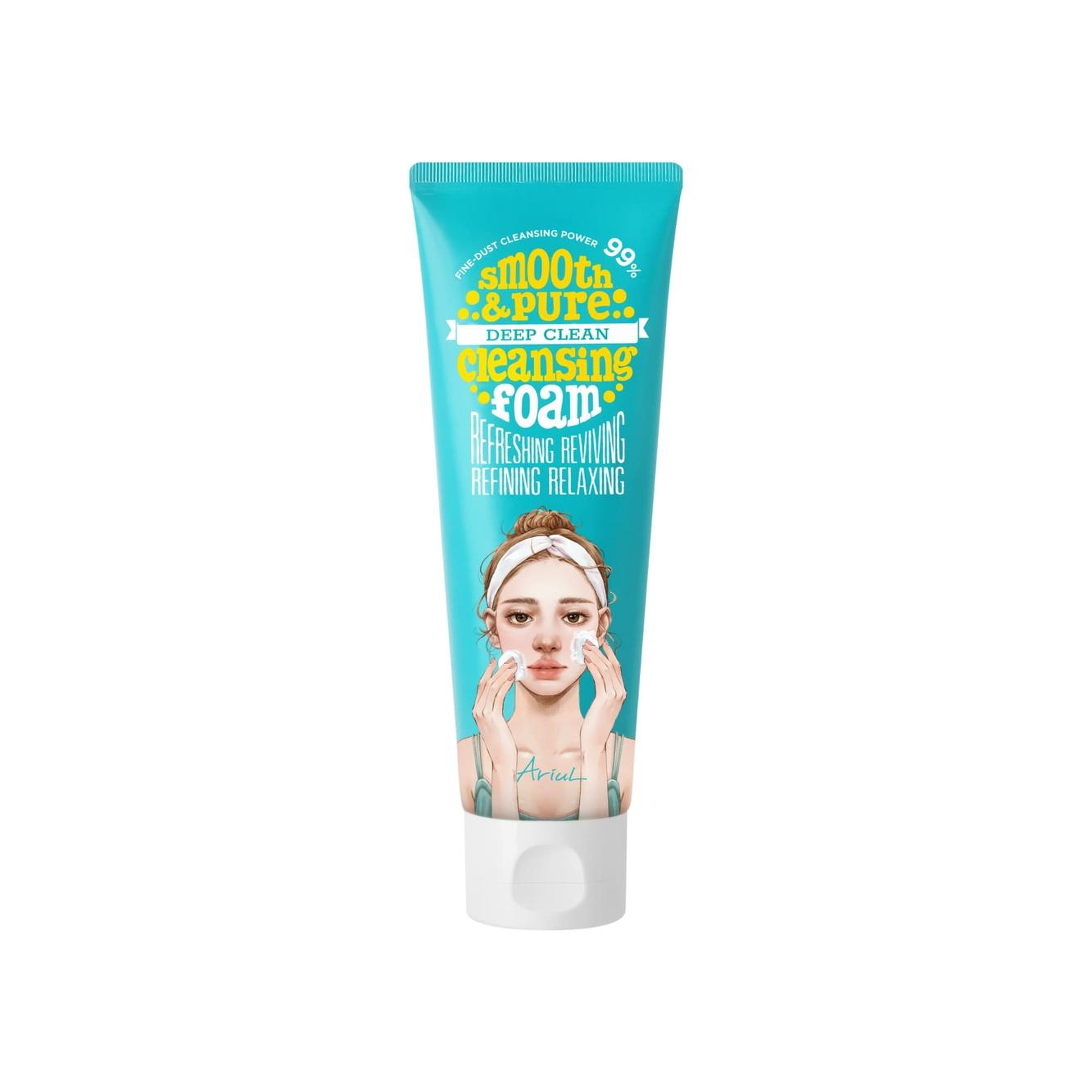 Ariul Smooth & Pure Deep Clean Cleansing Foam 80ml - Bitki Özlü Arındırıcı Doğal Cilt Temizleme Köpüğü