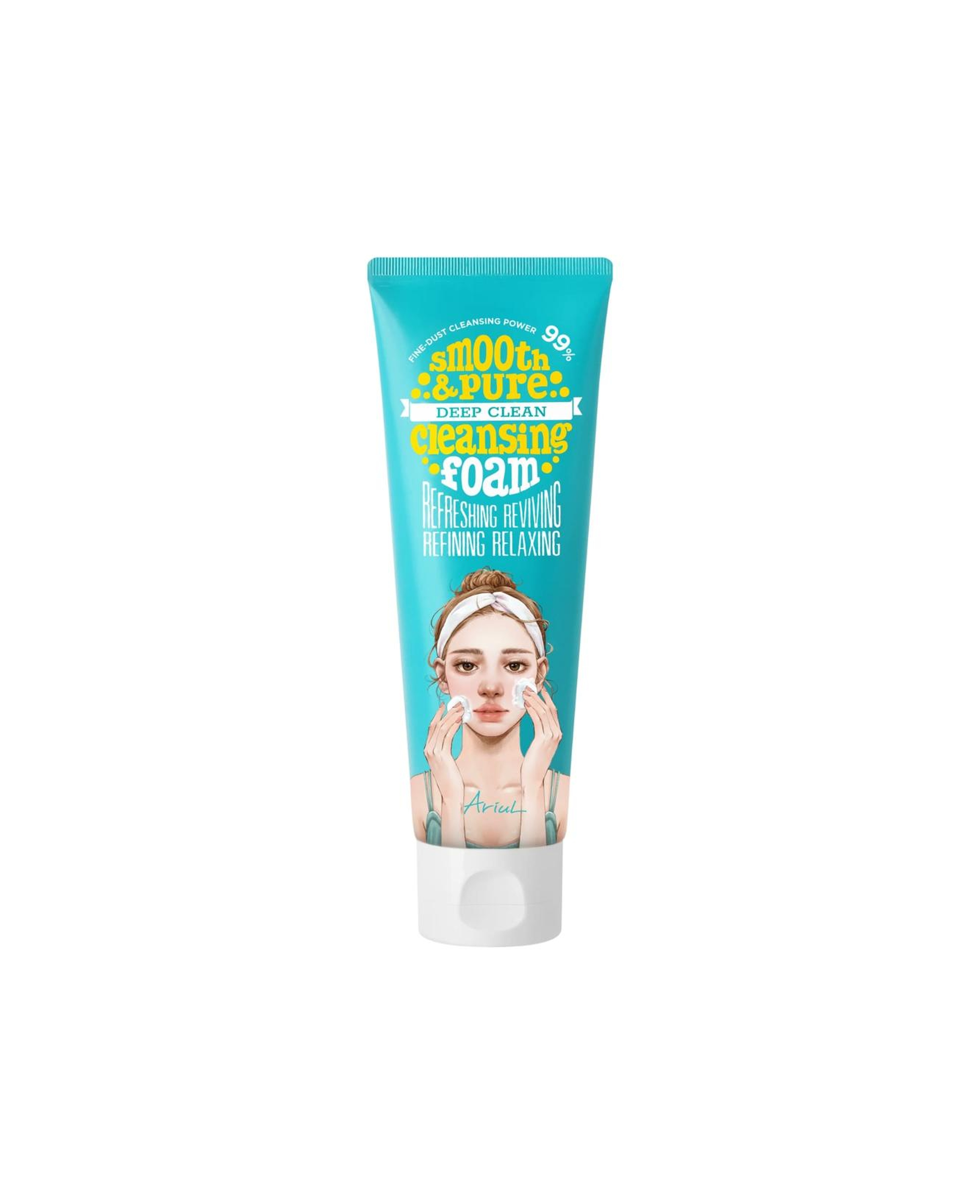 Ariul Smooth & Pure Deep Clean Cleansing Foam 80ml - Bitki Özlü Arındırıcı Doğal Cilt Temizleme Köpüğü
