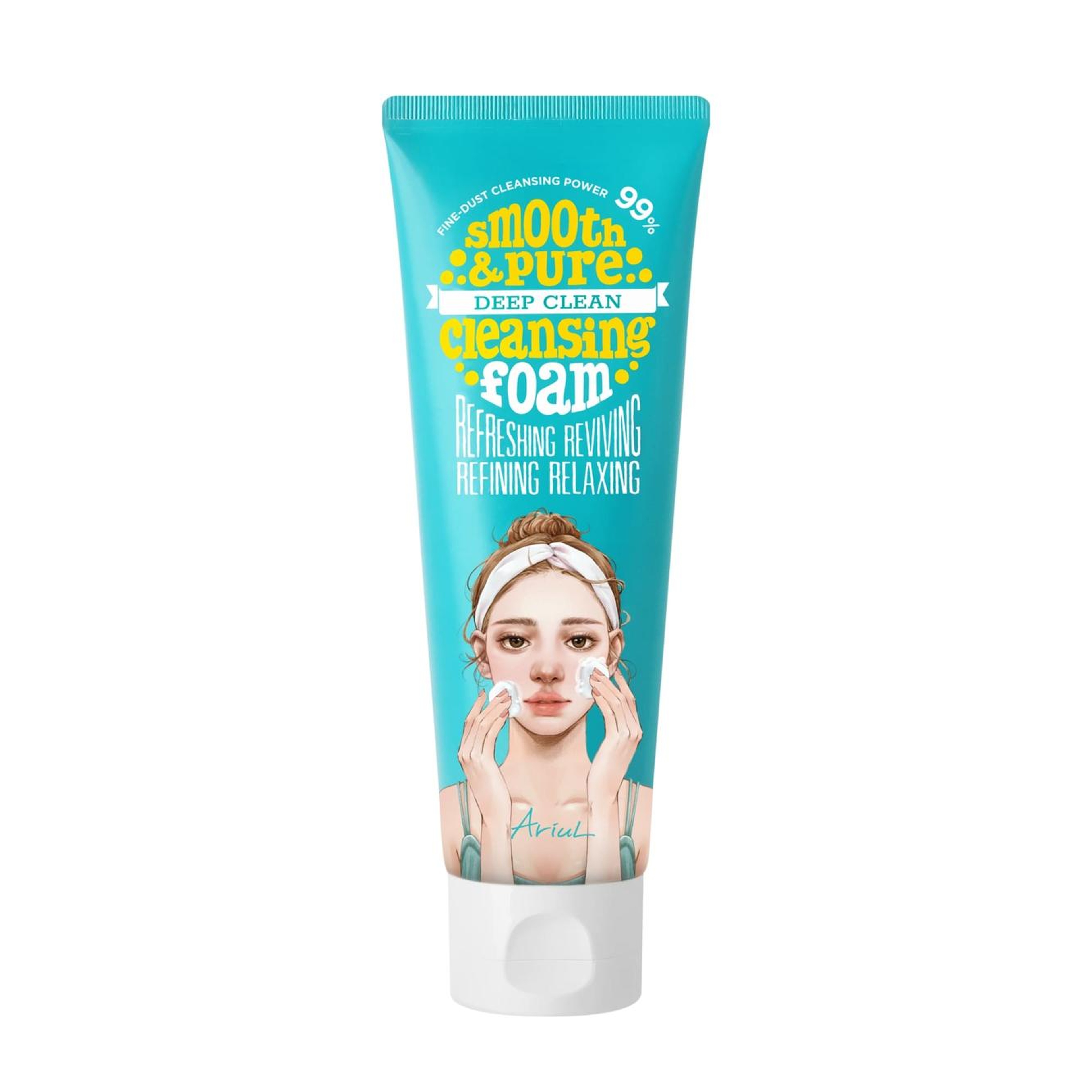Ariul Smooth & Pure Deep Clean Cleansing Foam 120ml - Bitki Özlü Arındırıcı Doğal Cilt Temizleme Köpüğü