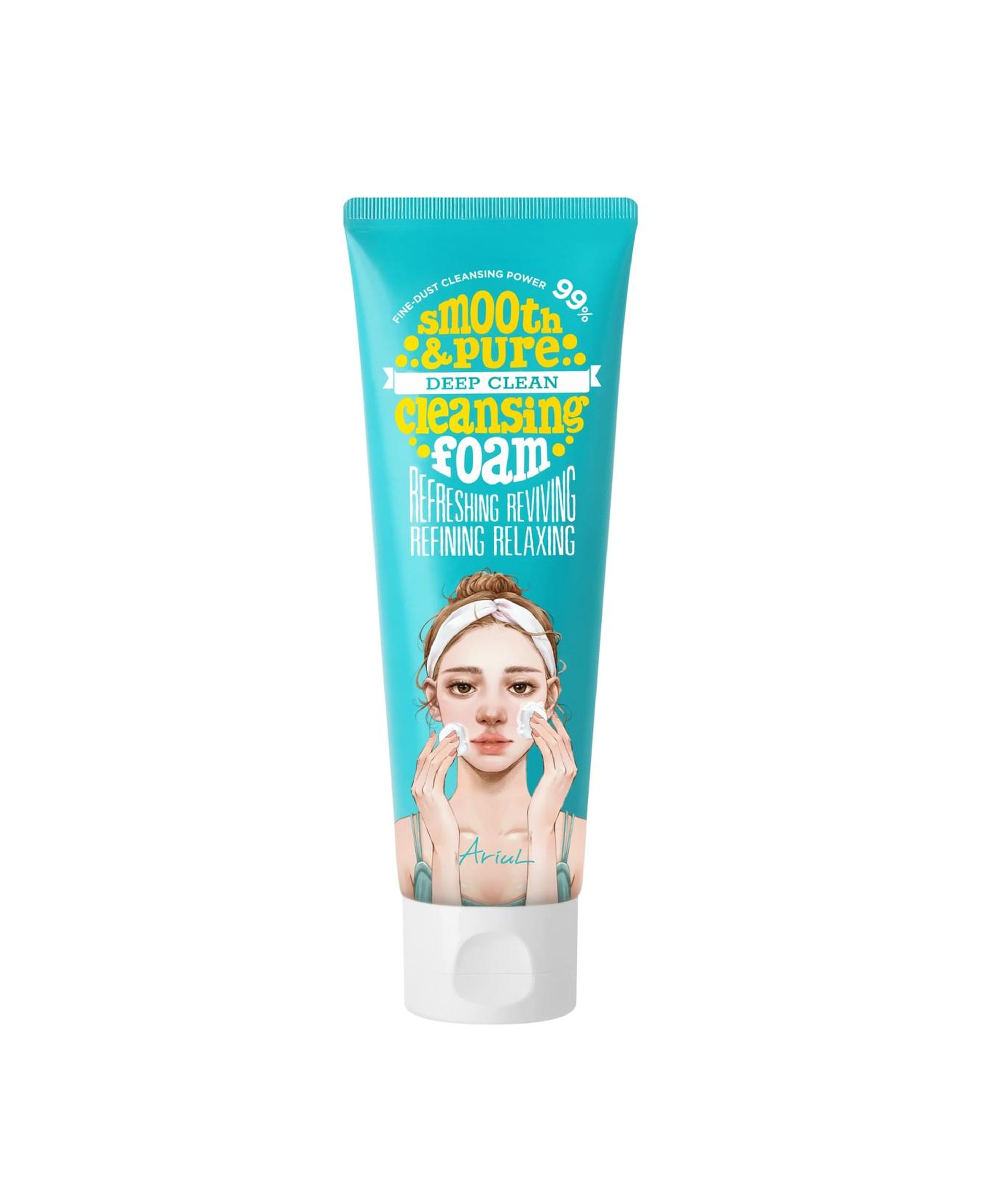 Ariul Smooth & Pure Deep Clean Cleansing Foam 120ml - Bitki Özlü Arındırıcı Doğal Cilt Temizleme Köpüğü
