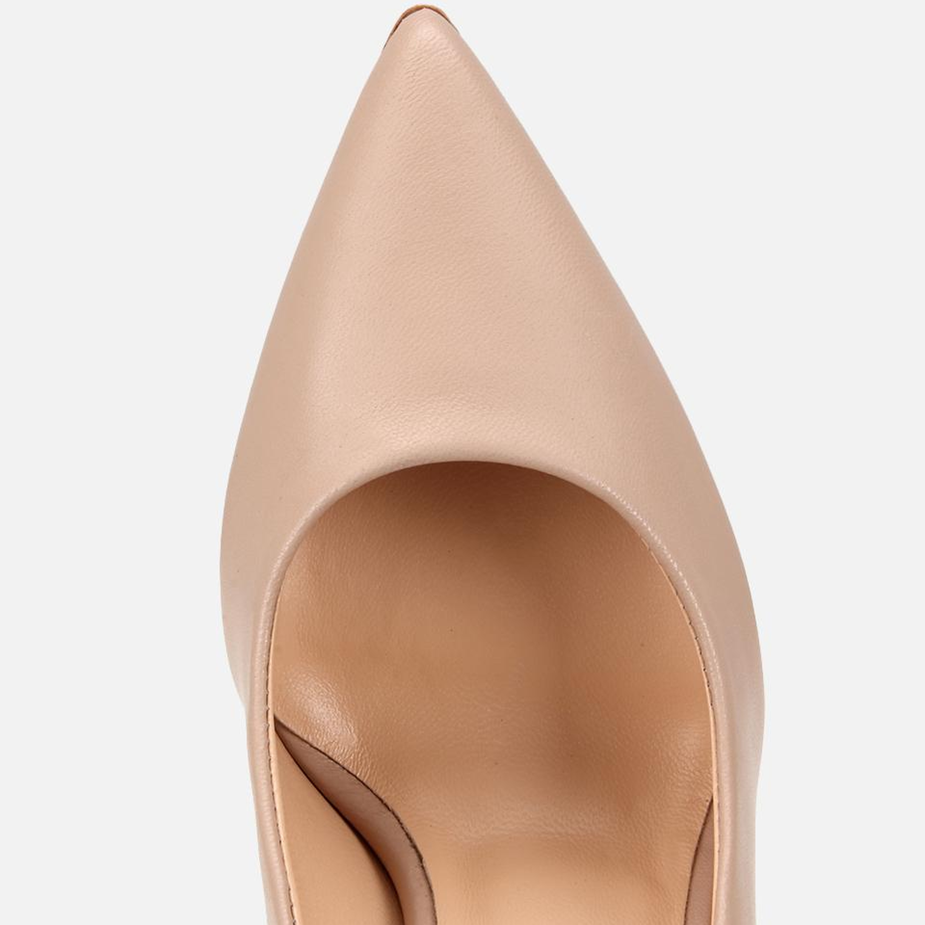 Kadın Deri Bej Yüksek Topuklu Stiletto