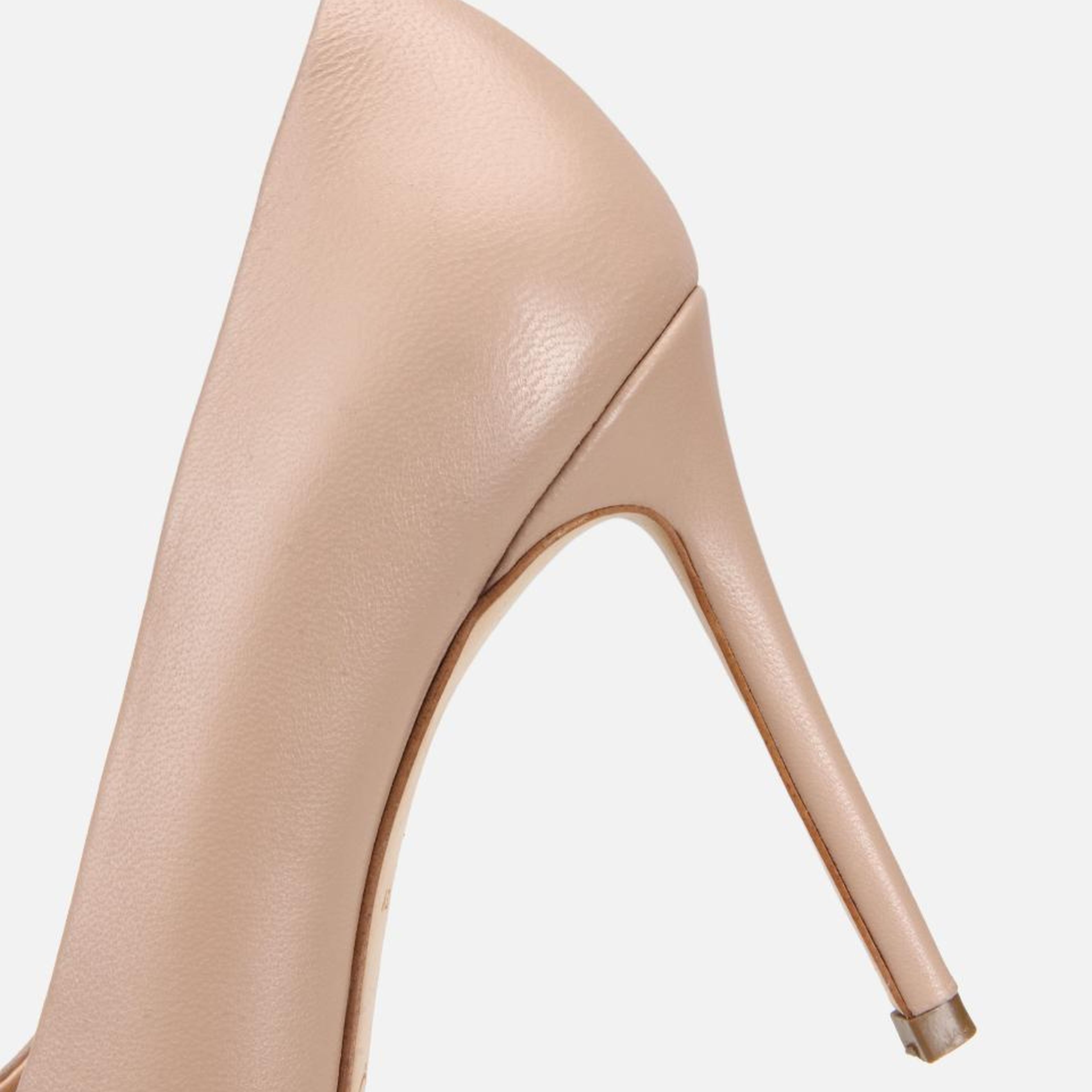 Kadın Deri Bej Yüksek Topuklu Stiletto