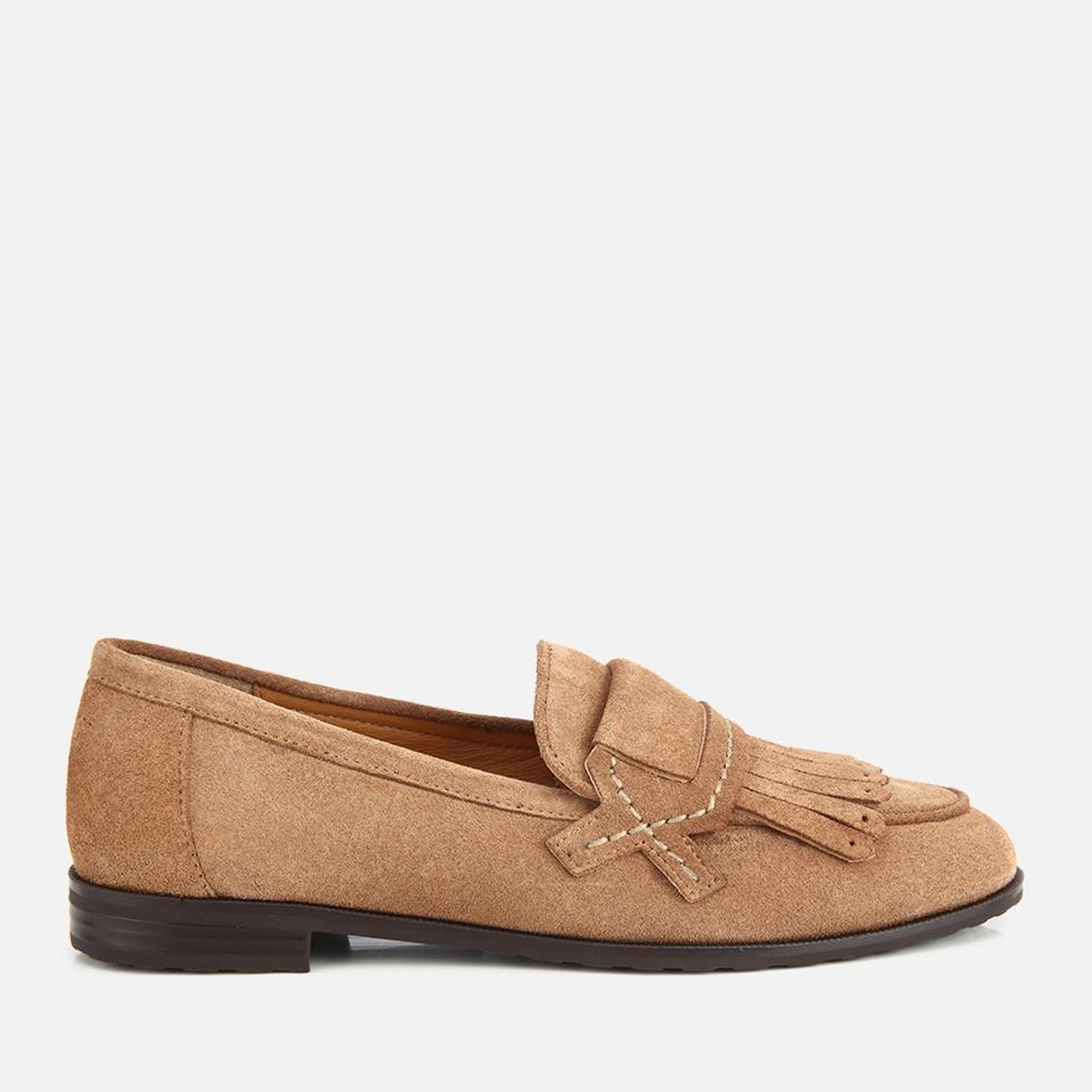 Kadın Süet Deri Vizon Püskül Detaylı Klasik Loafer