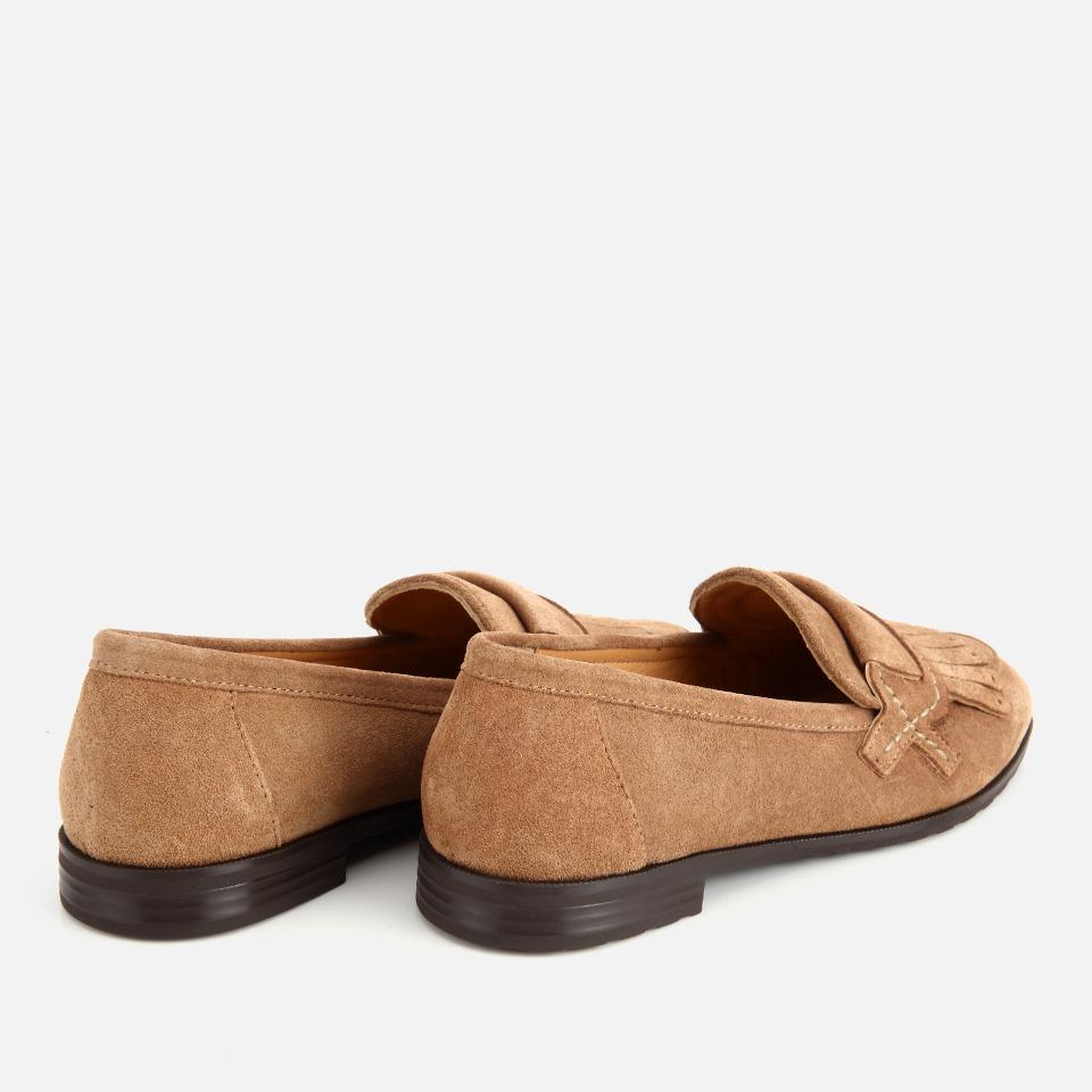 Kadın Süet Deri Vizon Püskül Detaylı Klasik Loafer