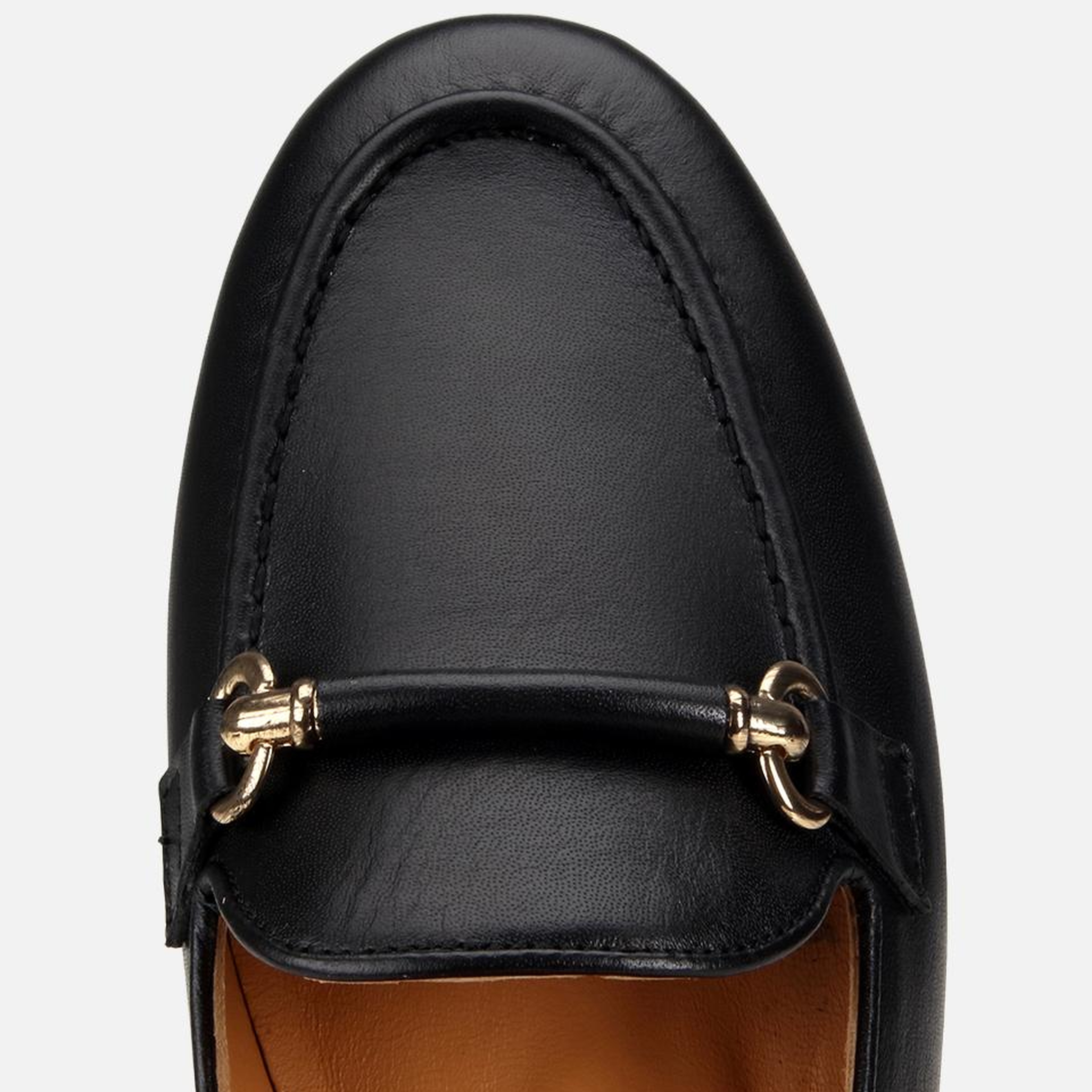 Kadın Deri Siyah Toka Detaylı Klasik Loafer
