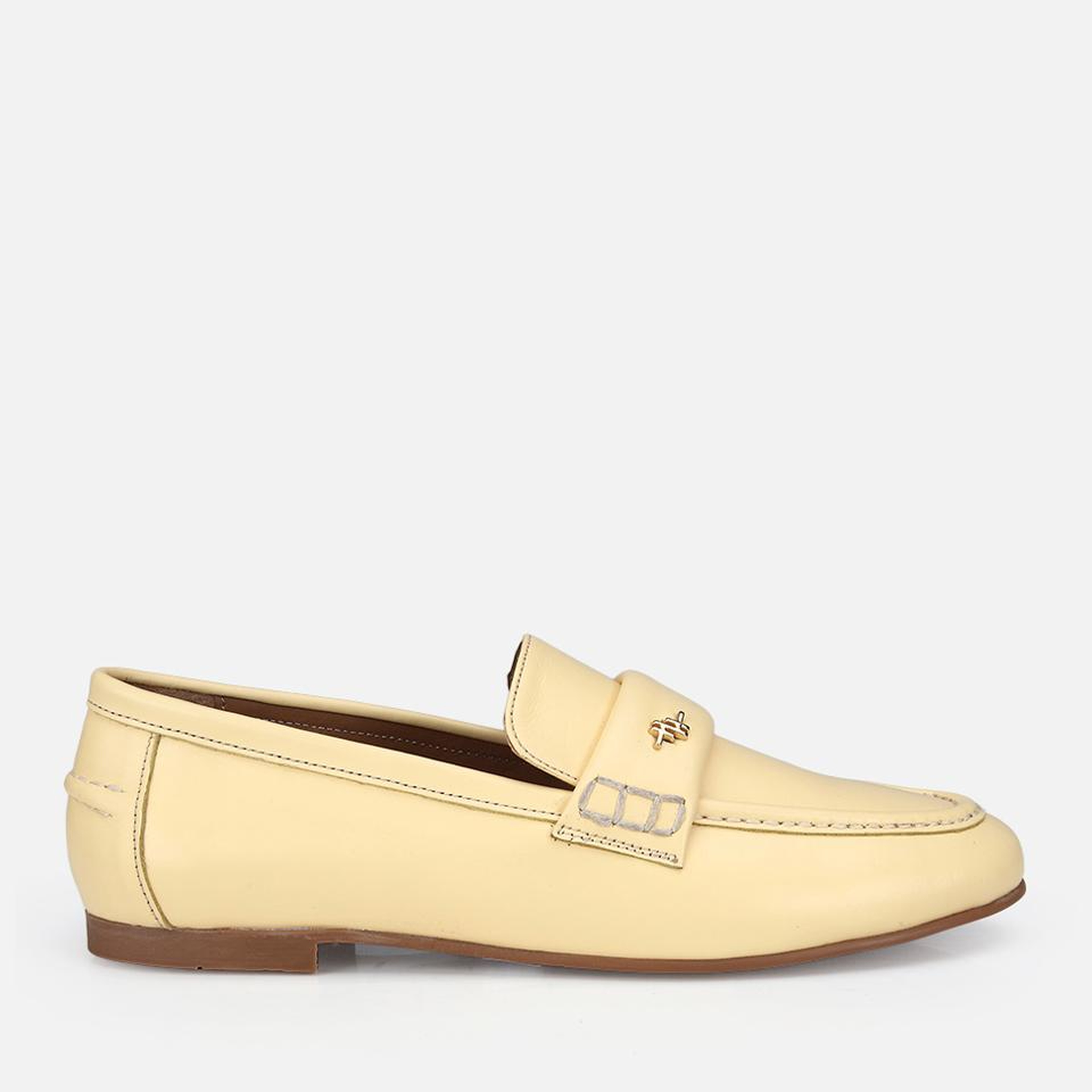 Kadın Deri Sarı Yumuşak Dokulu Klasik Loafer