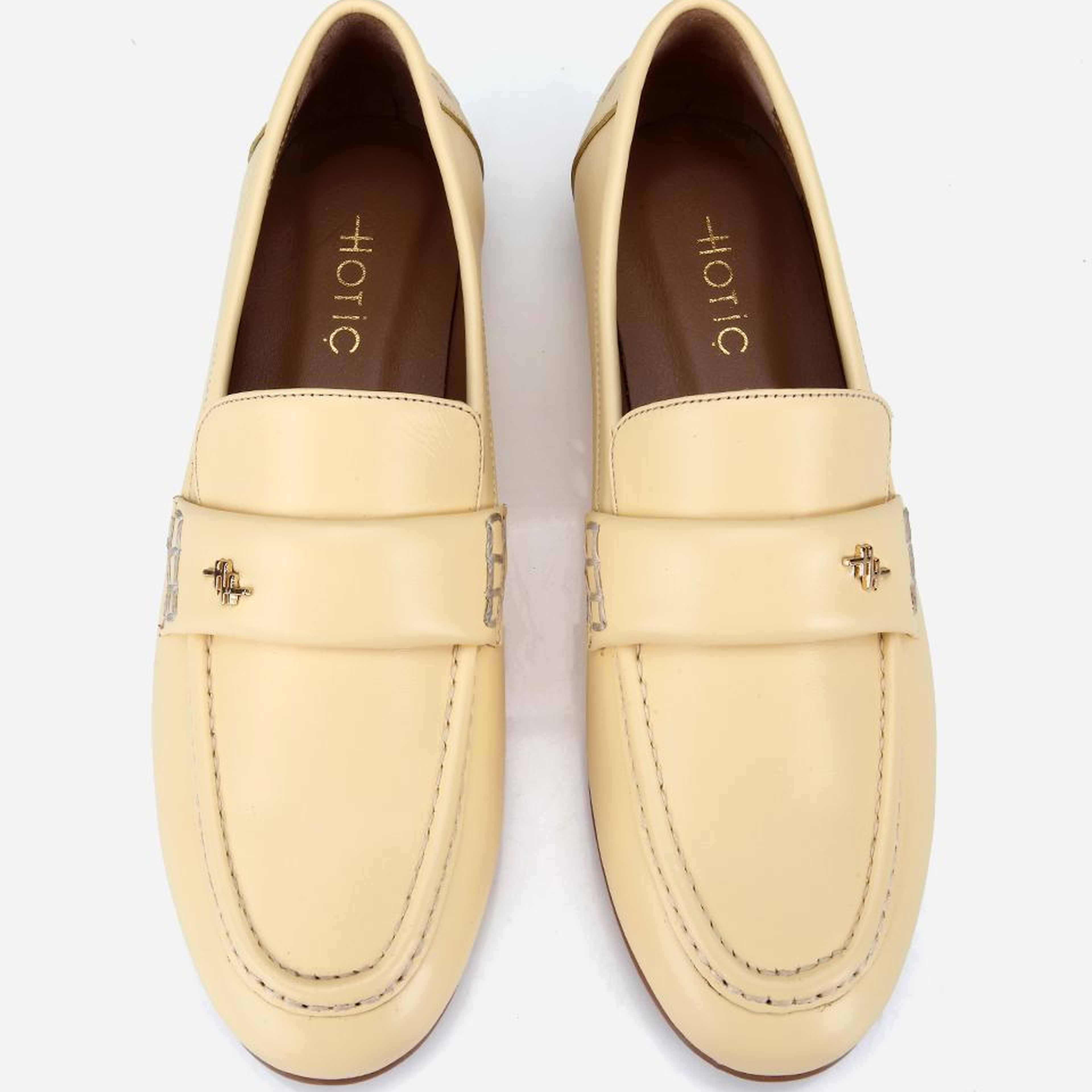 Kadın Deri Sarı Yumuşak Dokulu Klasik Loafer
