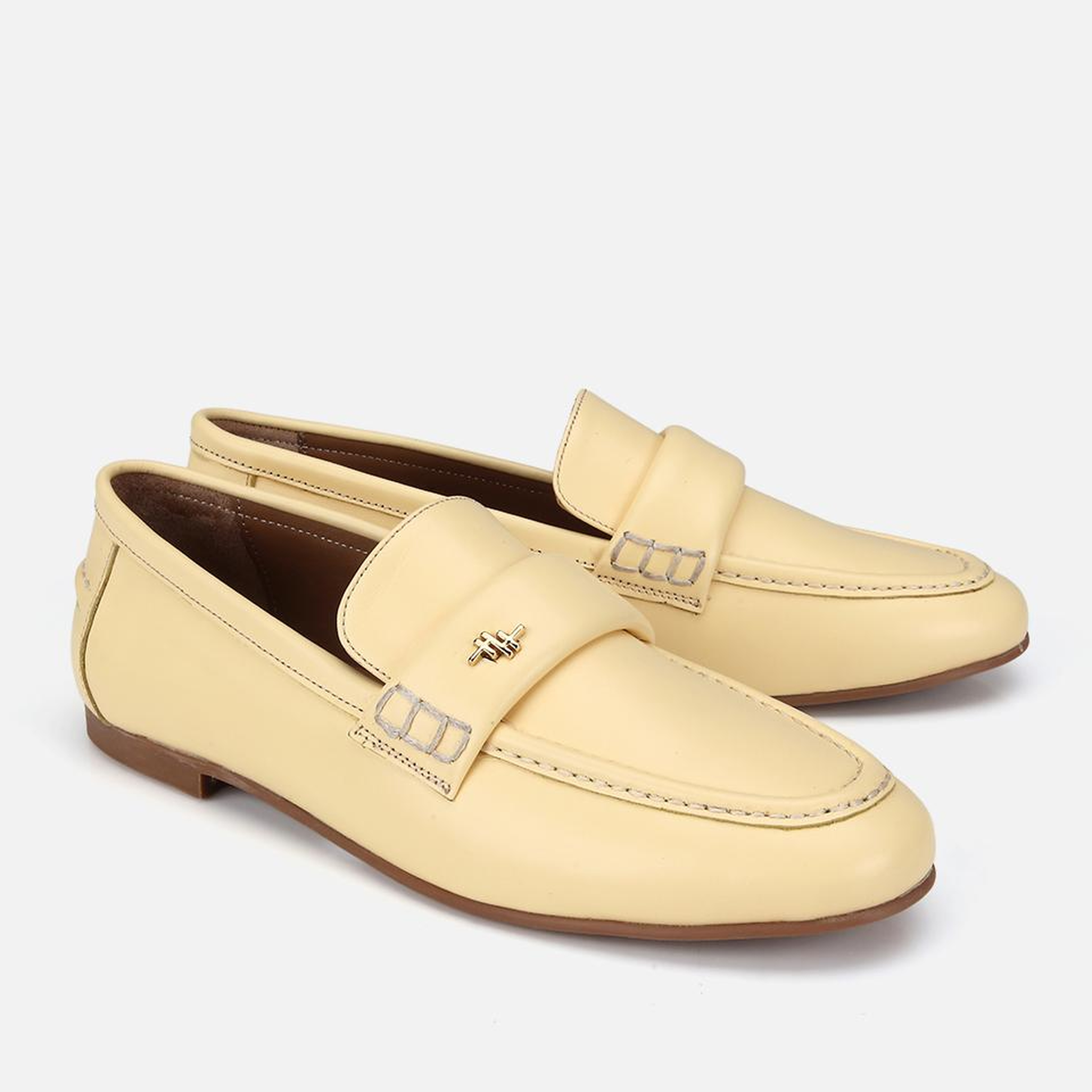 Kadın Deri Sarı Yumuşak Dokulu Klasik Loafer