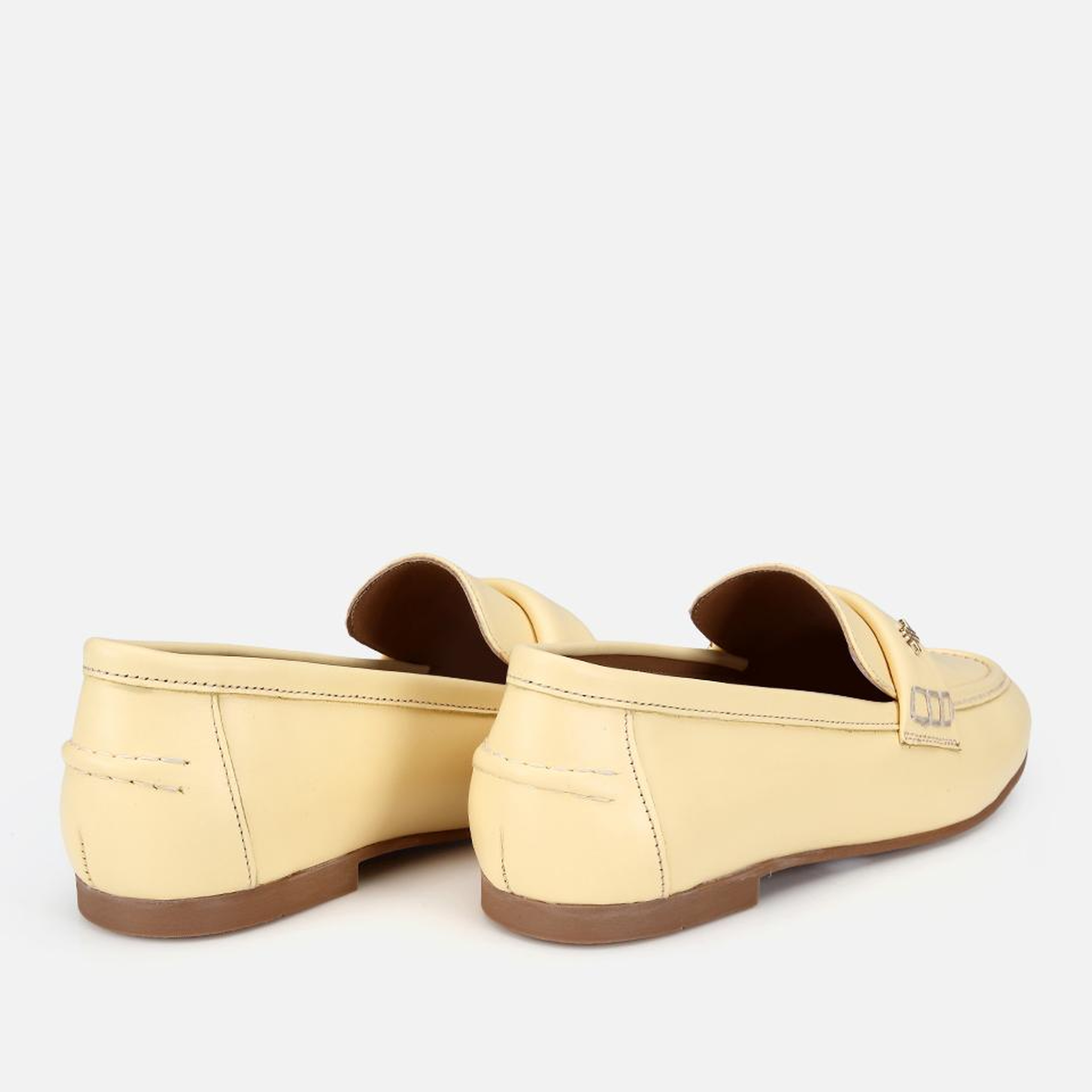 Kadın Deri Sarı Yumuşak Dokulu Klasik Loafer