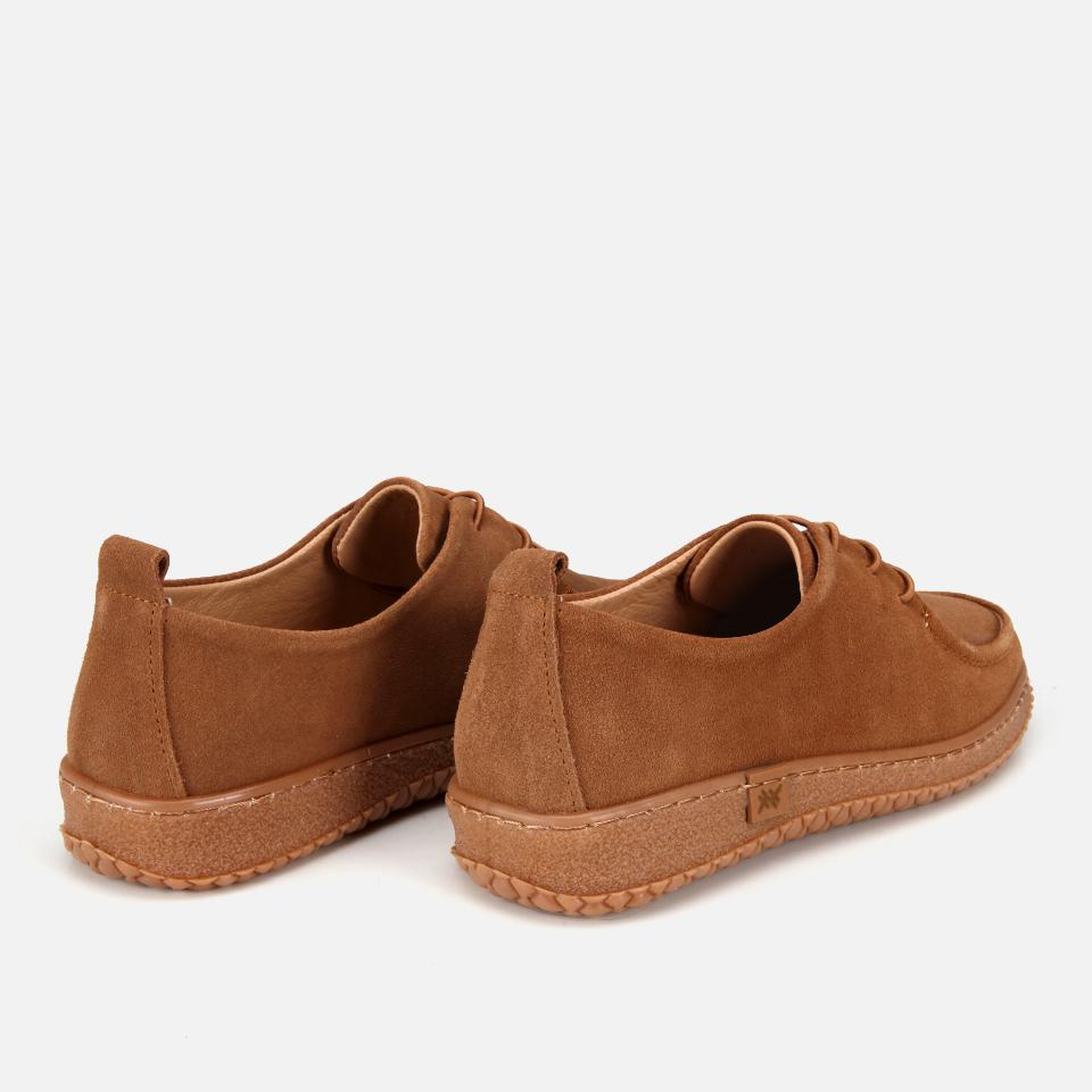 Kadın Süet Deri Taba Esnek Tabanlı Günlük Loafer