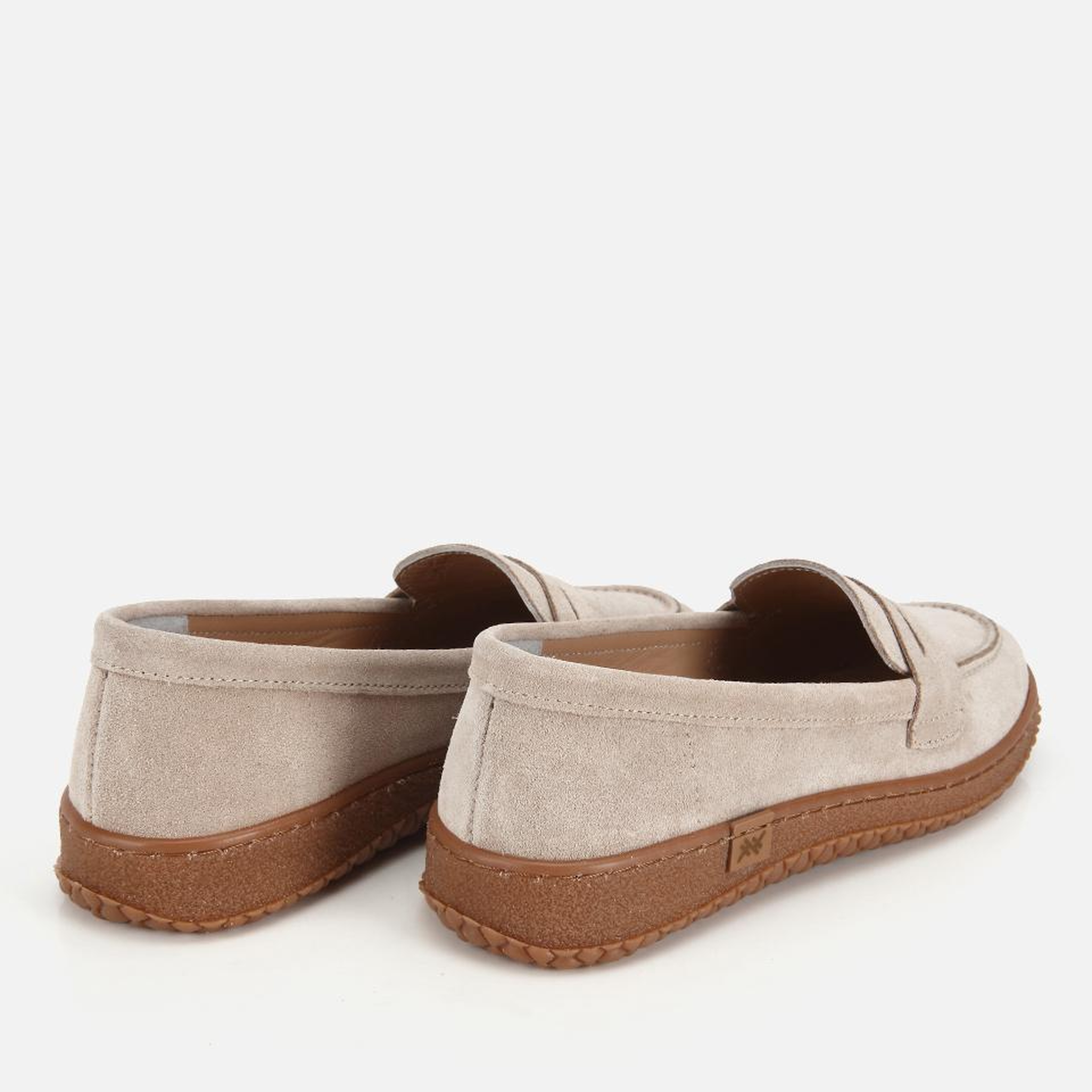 Kadın Süet Deri Bej Yumuşak Tabanlı Günlük Loafer