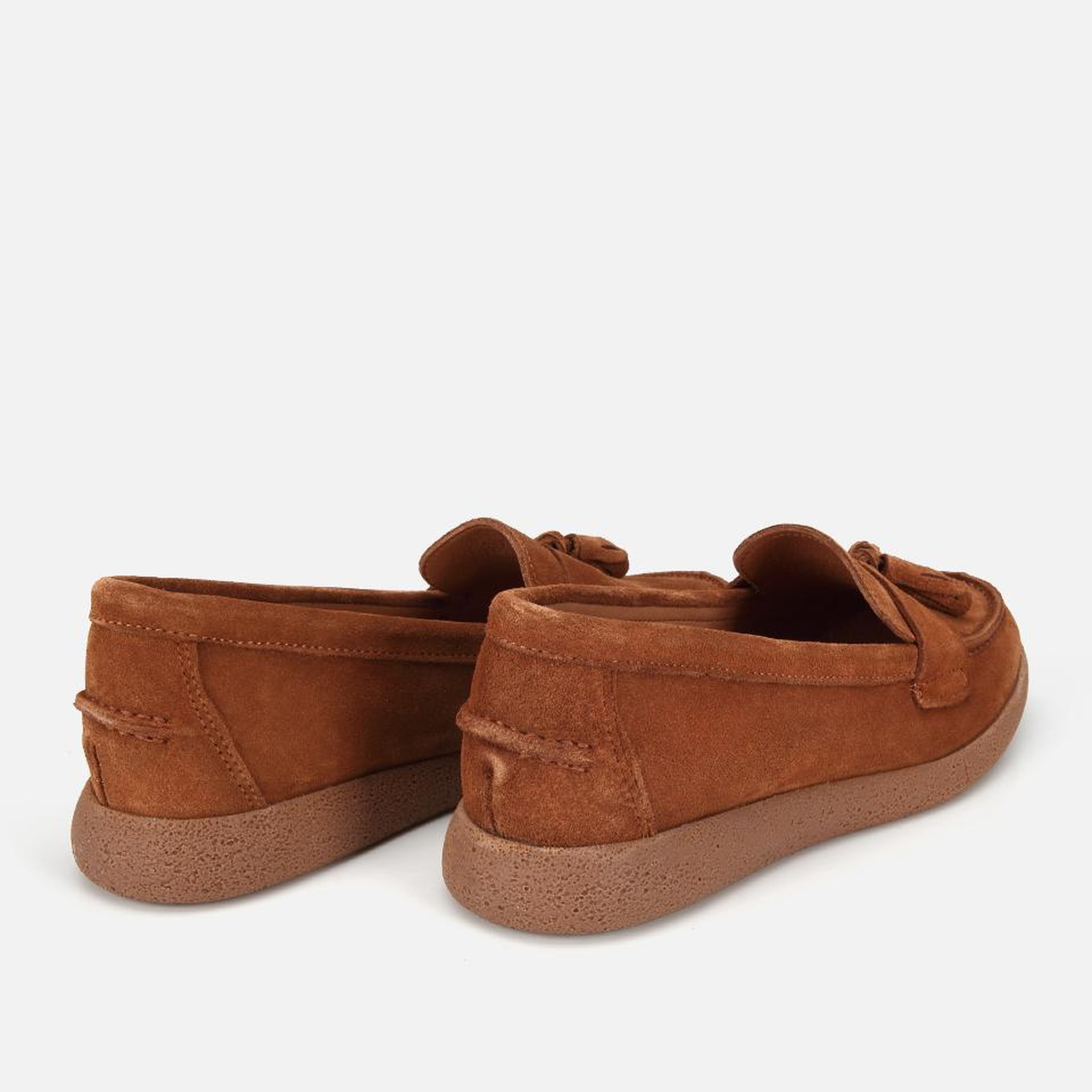 Kadın Süet Deri Taba Püskül Detaylı Günlük Loafer