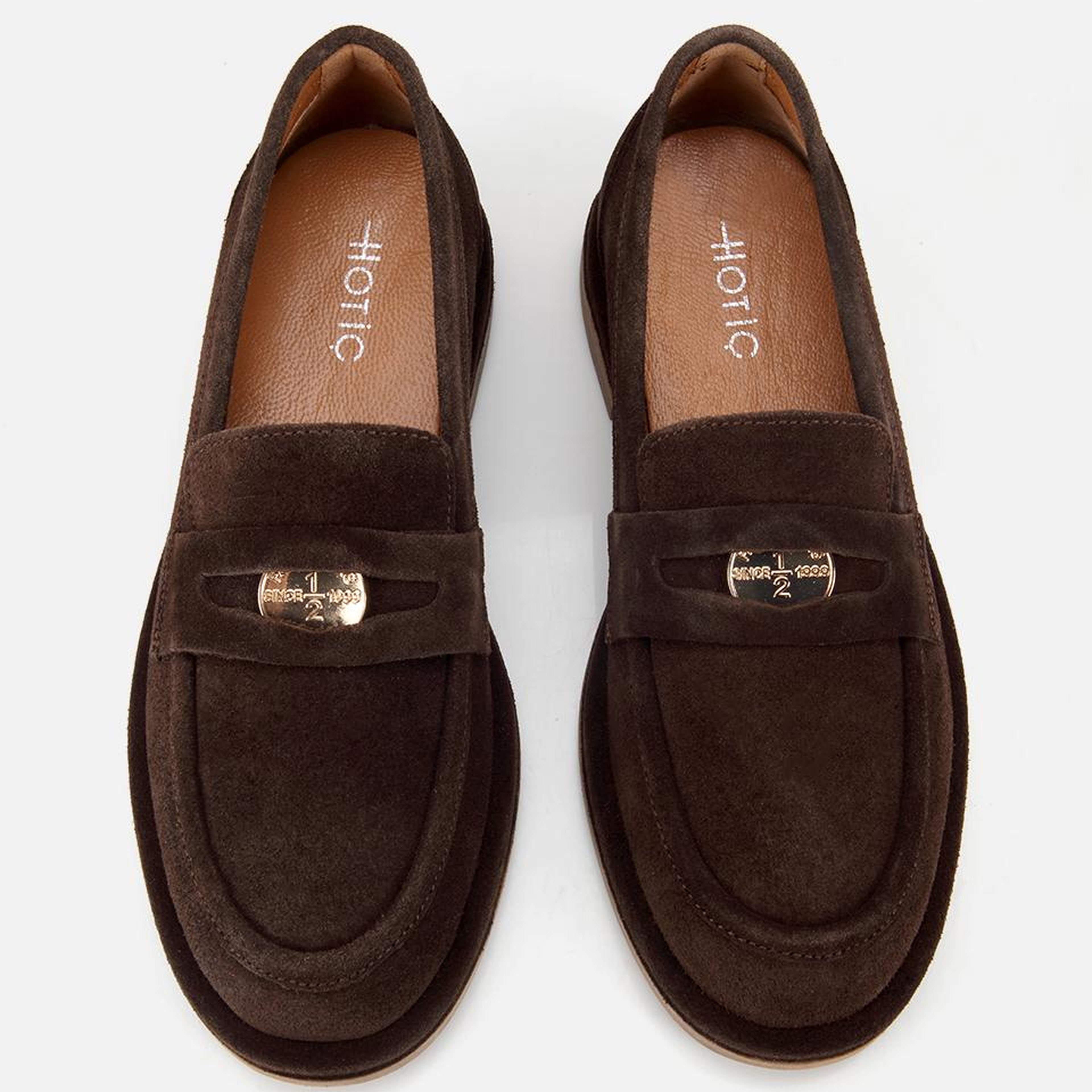 Kadın Süet Deri Kahverengi Tokalı Klasik Loafer