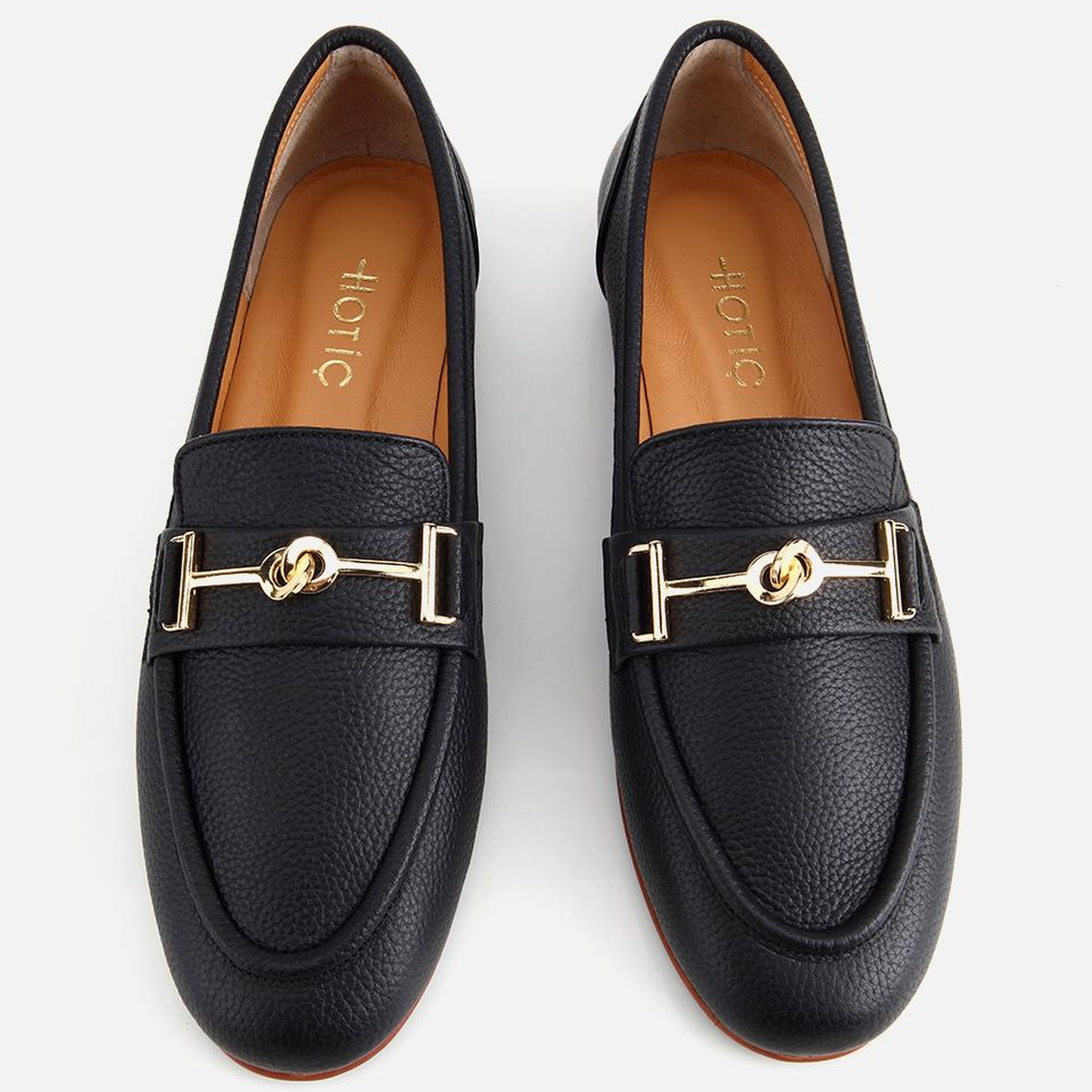 Kadın Deri Siyah Yumuşak Dokulu Tokalı Klasik Loafer