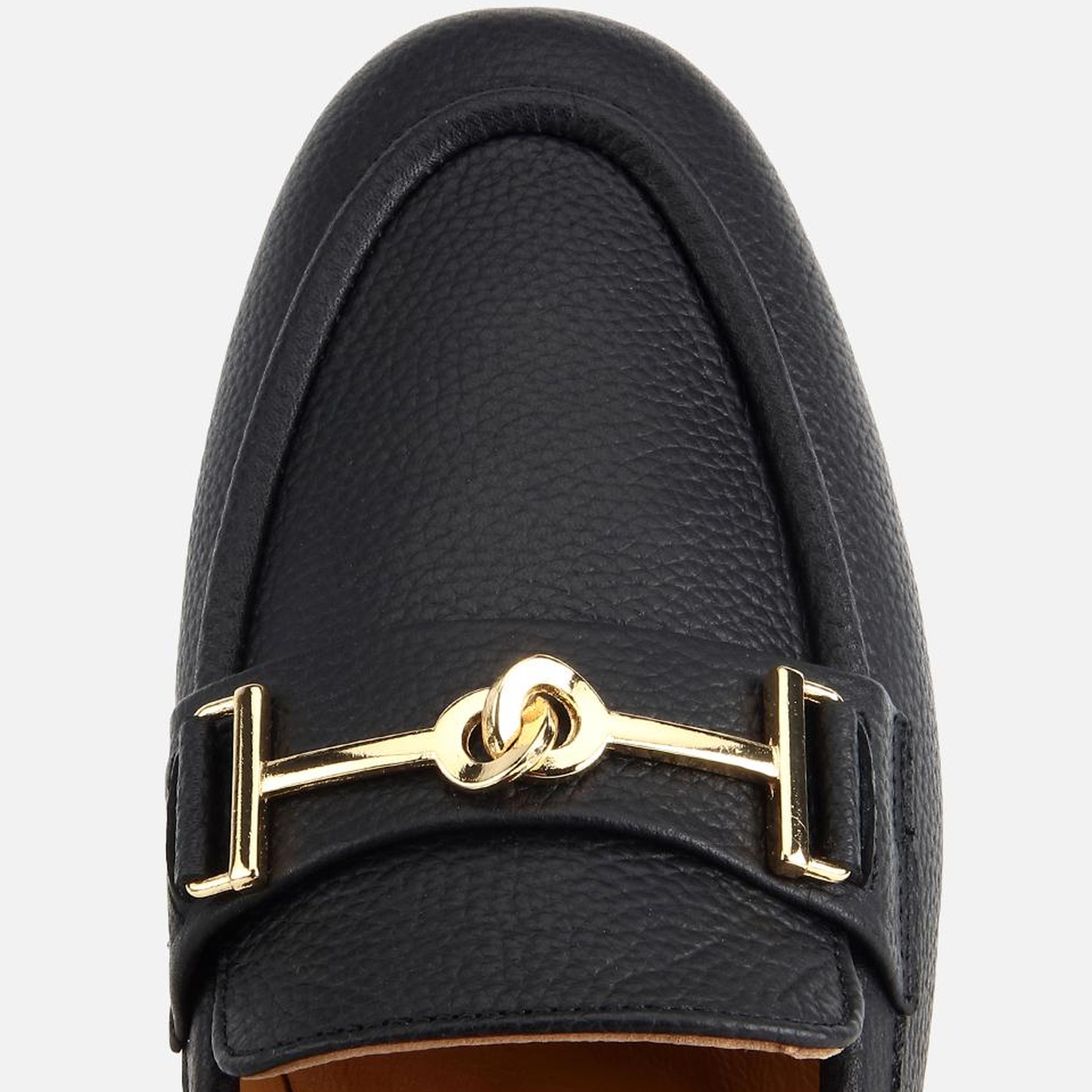 Kadın Deri Siyah Yumuşak Dokulu Tokalı Klasik Loafer
