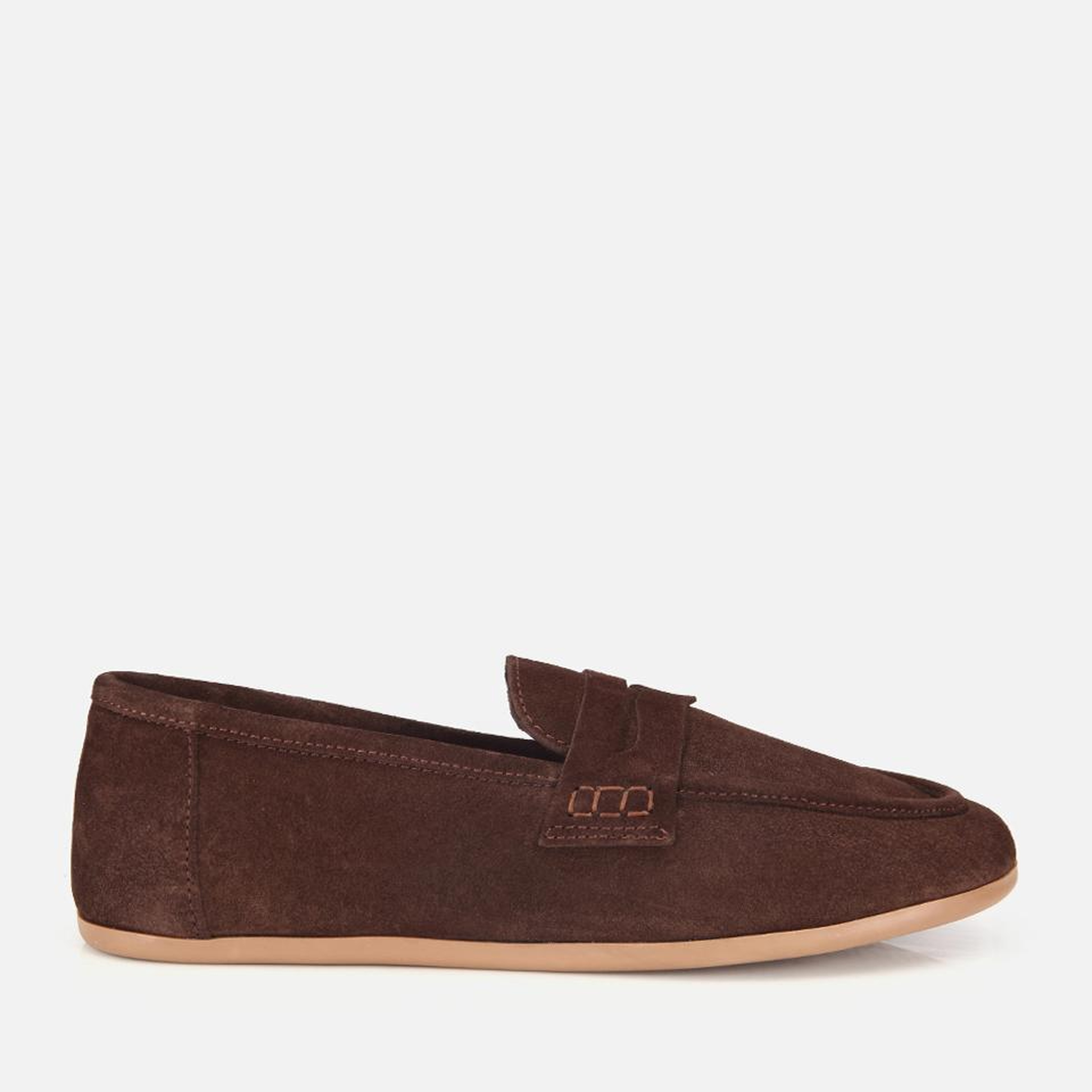 Kadın Süet Deri Kahverengi Yumuşak Dokulu Klasik Loafer